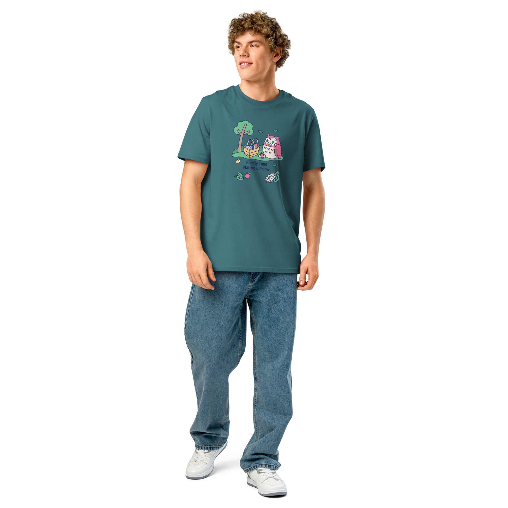 Unisex Organic Ribbed Neck T-Shirt – OwlThread Sustainable Fashion Pick for Family Day Dudeily