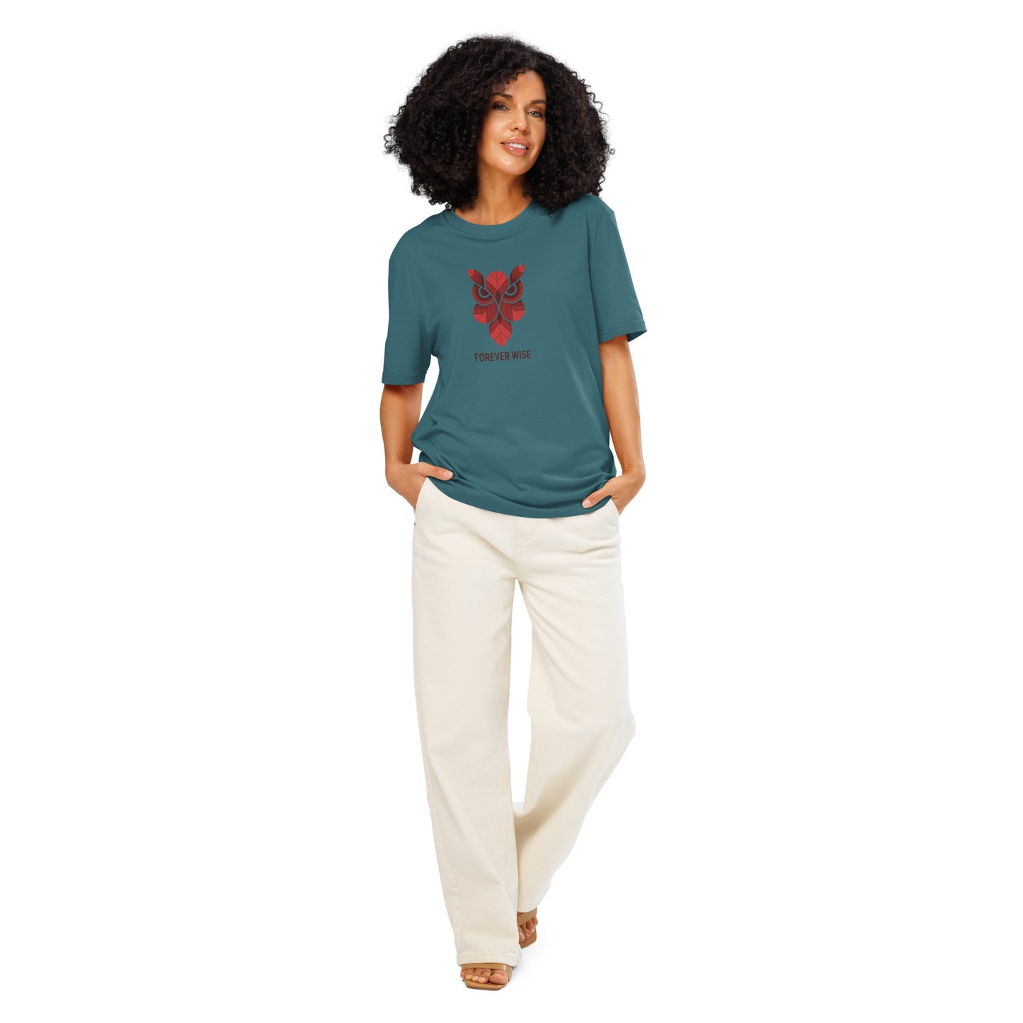 Unisex Organic Ribbed Neck T-Shirt: 'Forever Wise' | Sustainable Owl Fashion USA Stargazer Dudeily