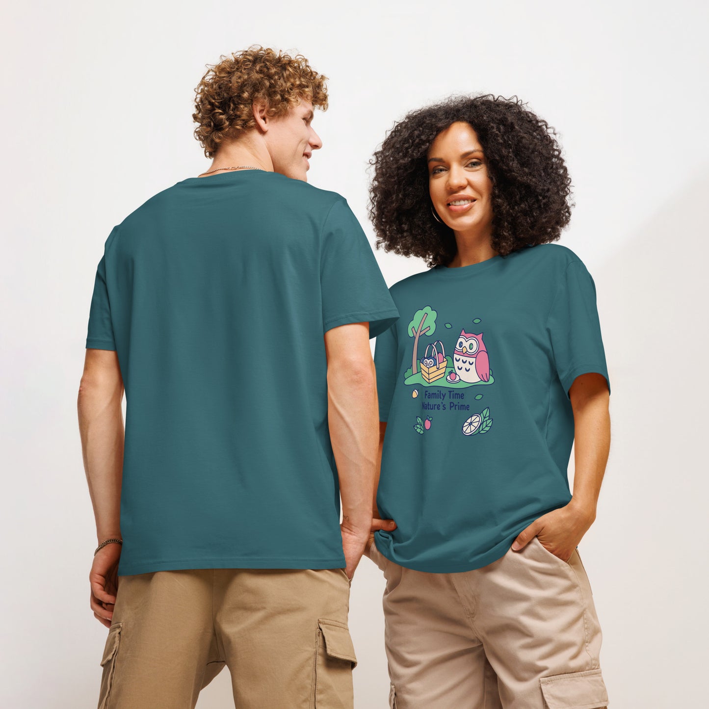 Unisex Organic Ribbed Neck T-Shirt – OwlThread Sustainable Fashion Pick for Family Day Dudeily