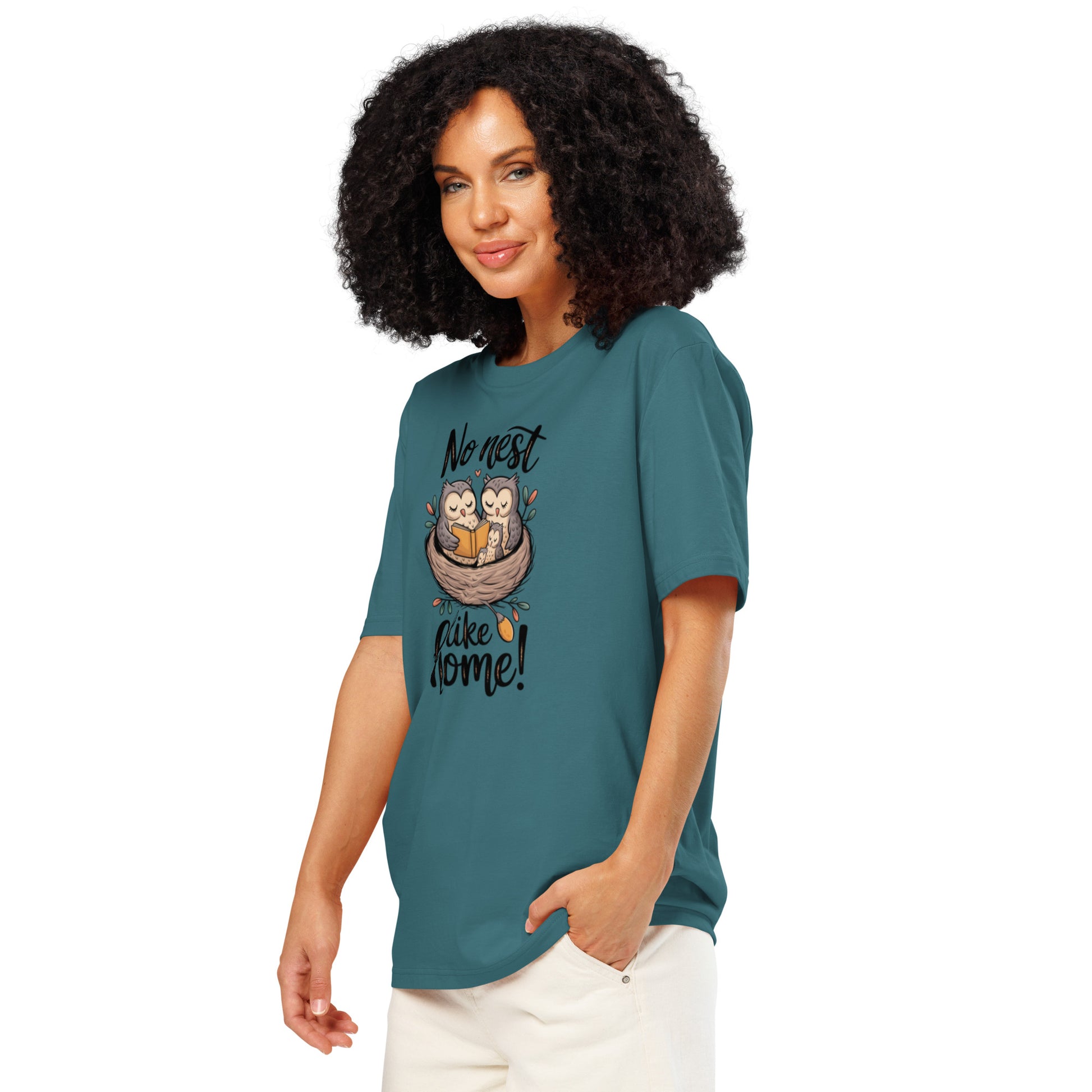 Unisex Organic Ribbed Neck T-Shirt – OwlThread Sustainable Fashion Tee for Family Day Style Dudeily