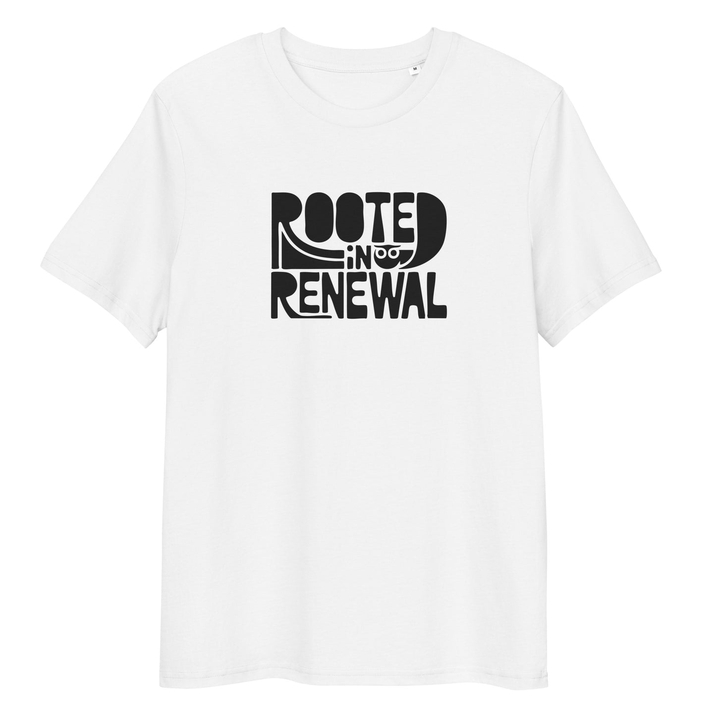 Unisex Essential Organic Hoodie "Rooted In Renewal" – Owl Print Sustainable Fashion White Dudeily