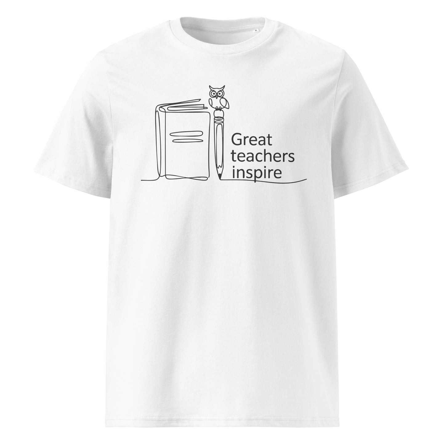 Unisex organic ribbed neck t-shirt White Dudeily