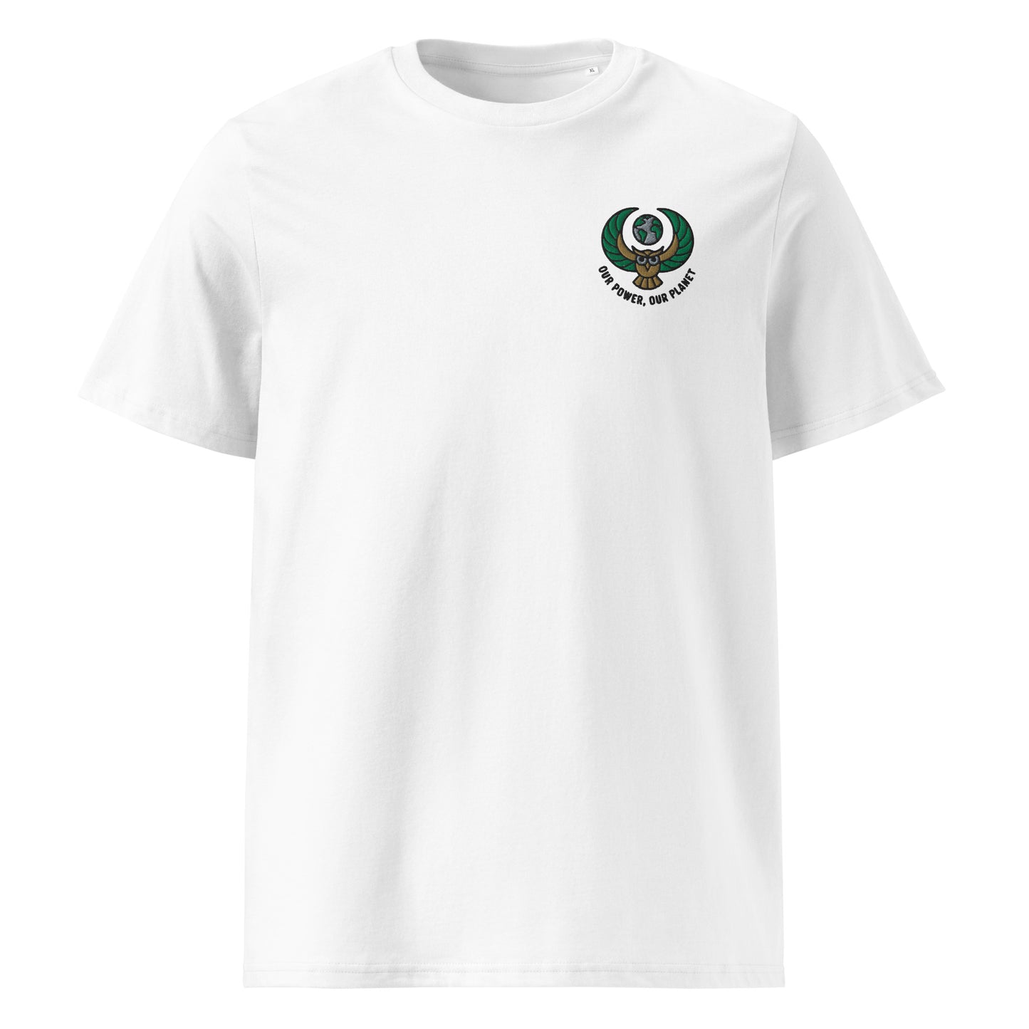 Unisex organic ribbed neck t-shirt White Dudeily