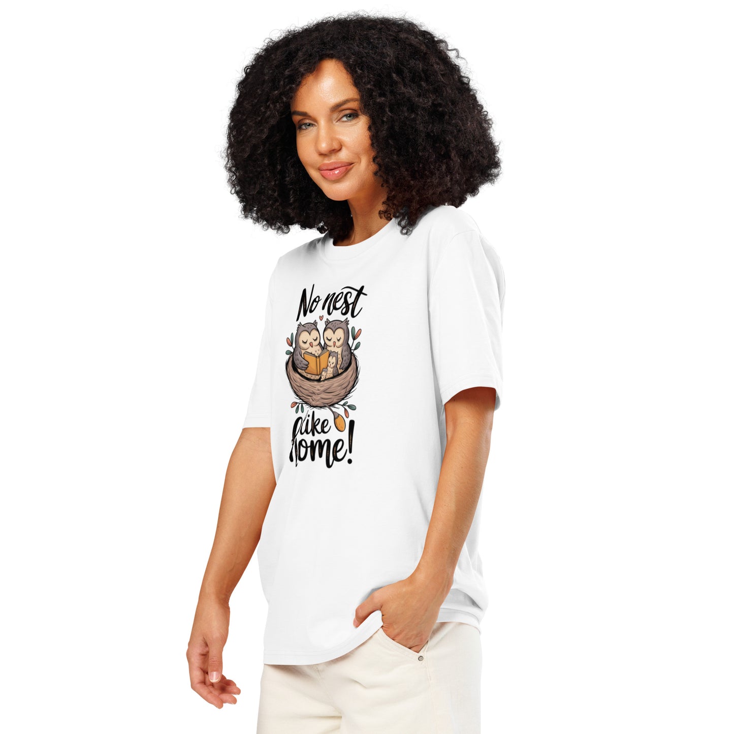 Unisex Organic Ribbed Neck T-Shirt – OwlThread Sustainable Fashion Tee for Family Day Style Dudeily