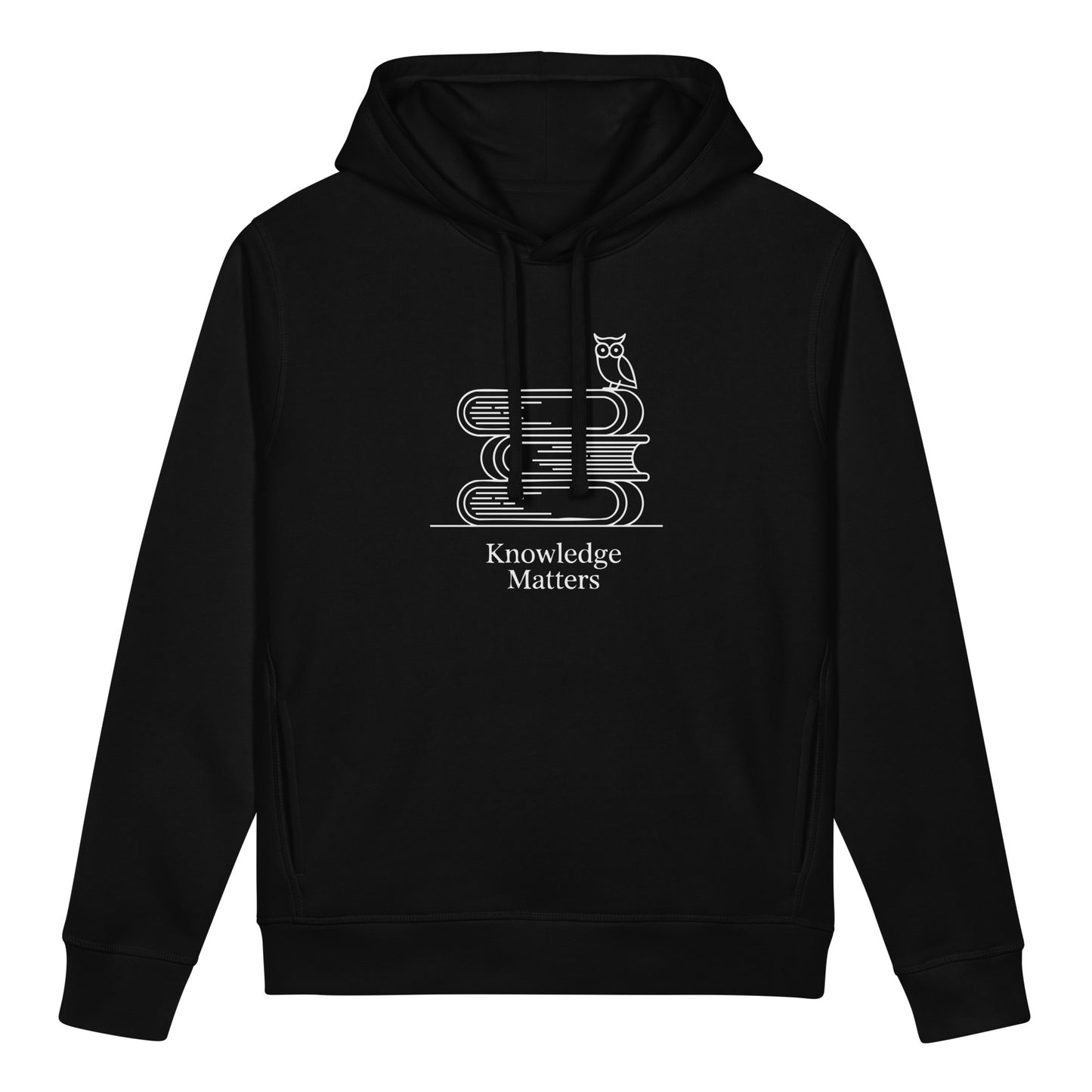 Unisex organic side pocket hoodie Black Dudeily