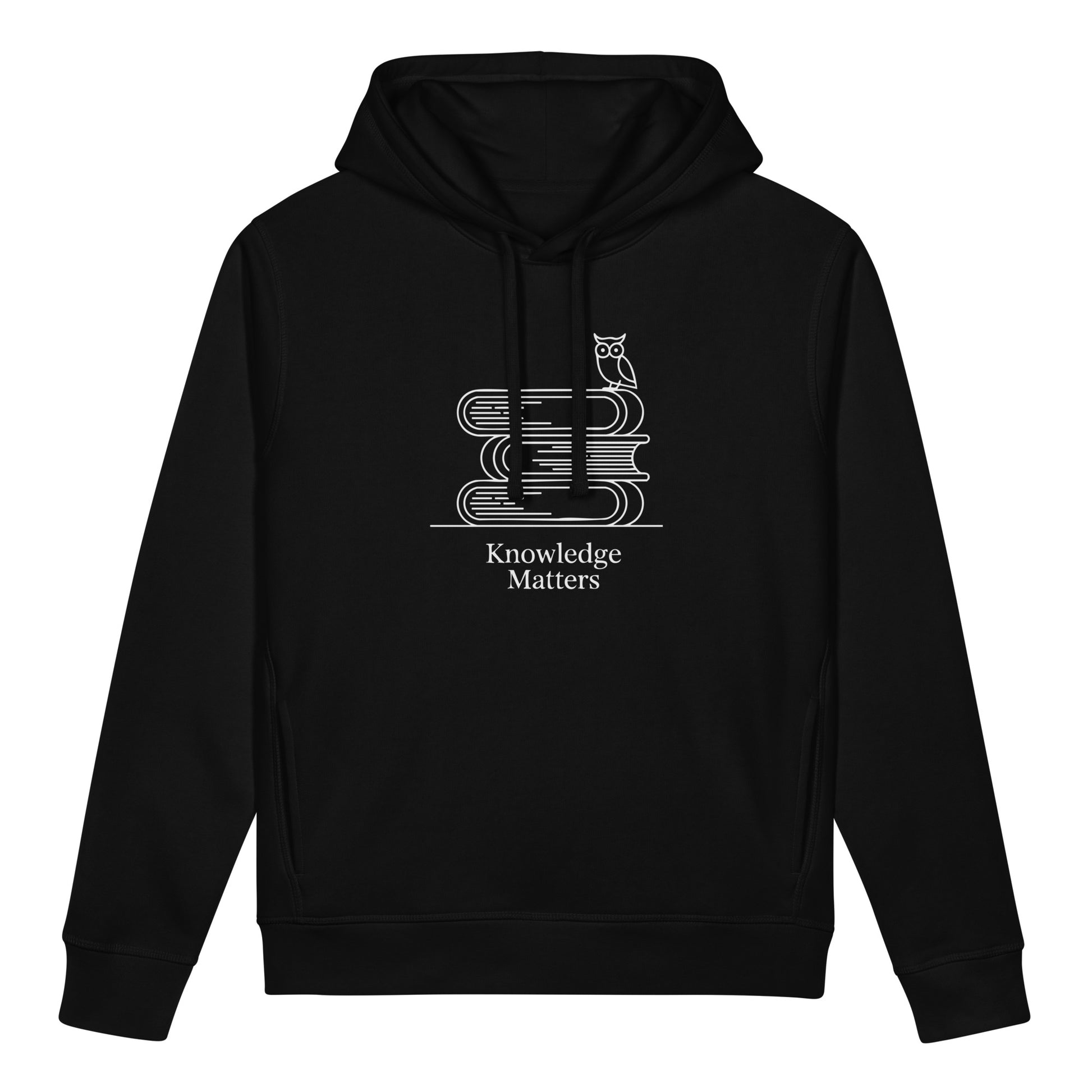 Unisex organic side pocket hoodie Black Dudeily