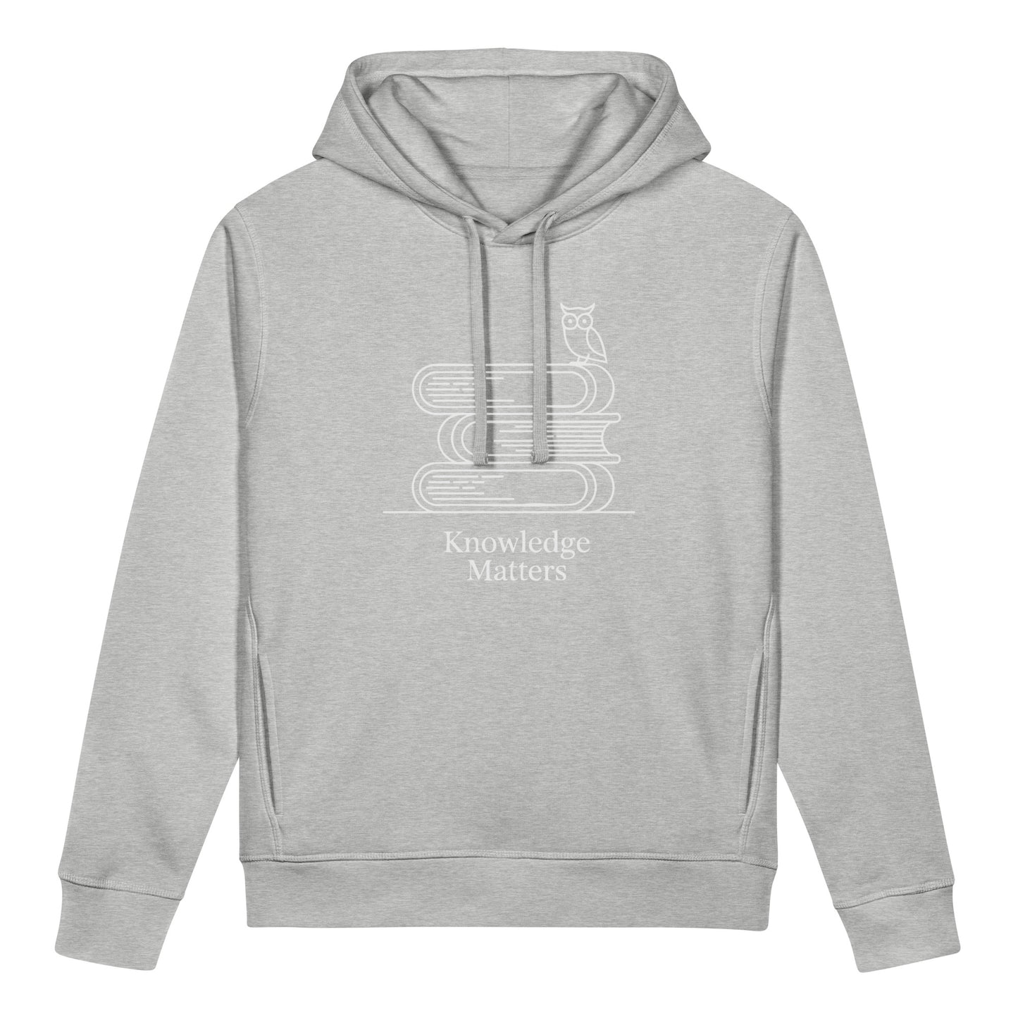 Unisex organic side pocket hoodie Heather Grey Dudeily