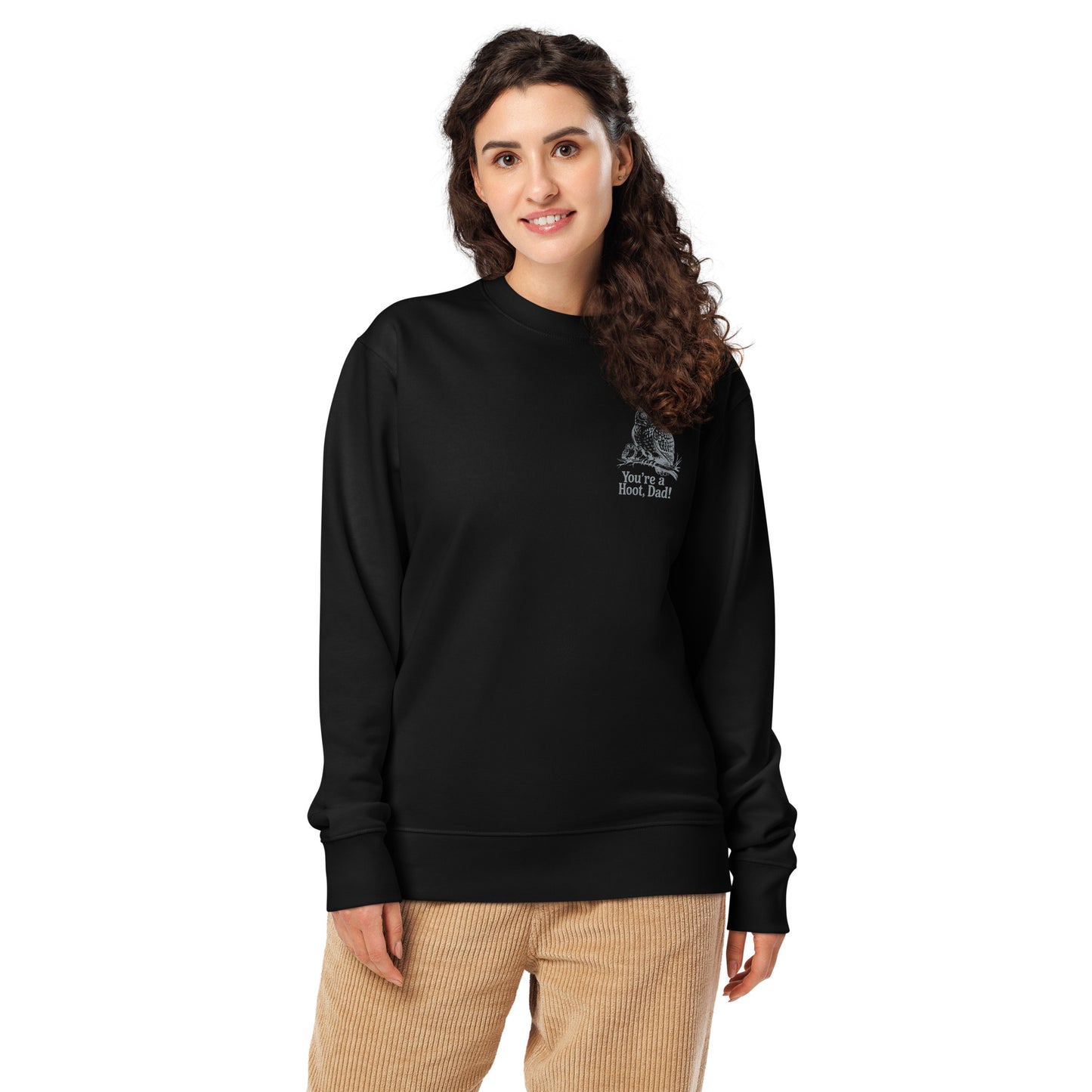 Owl-Themed Unisex Organic Sweatshirt | Sustainable & Eco-Friendly Fashion for Everyday Comfort Black Dudeily