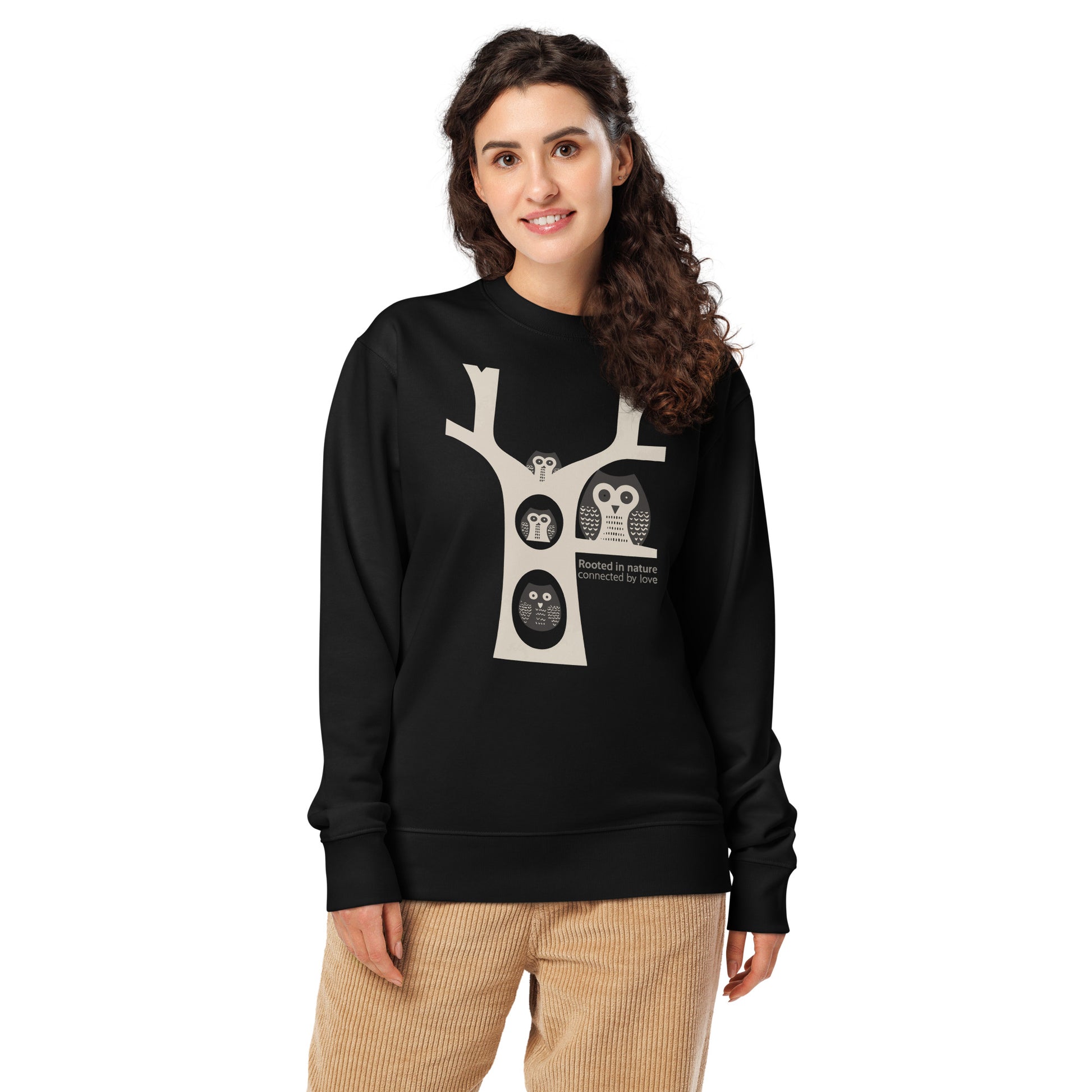 Unisex Organic Sweatshirt | Celebrate Family Day with Sustainable Fashion Black Dudeily