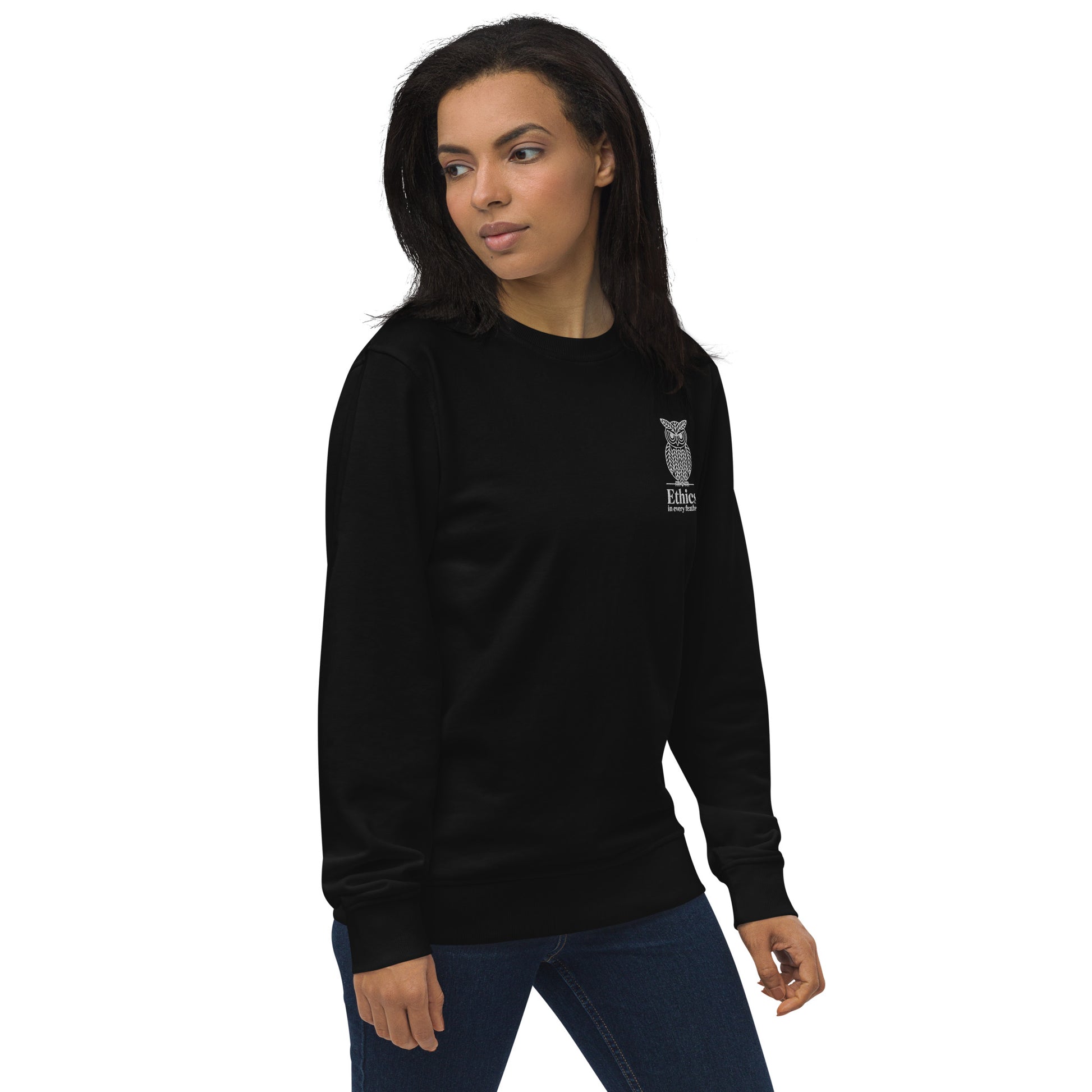Owl Unisex Organic Sweatshirt – "Ethics in Every Feather" | Sustainable Fashion USA Dudeily