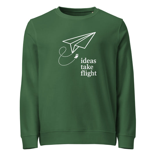 Unisex organic sweatshirt Bottle Green Dudeily