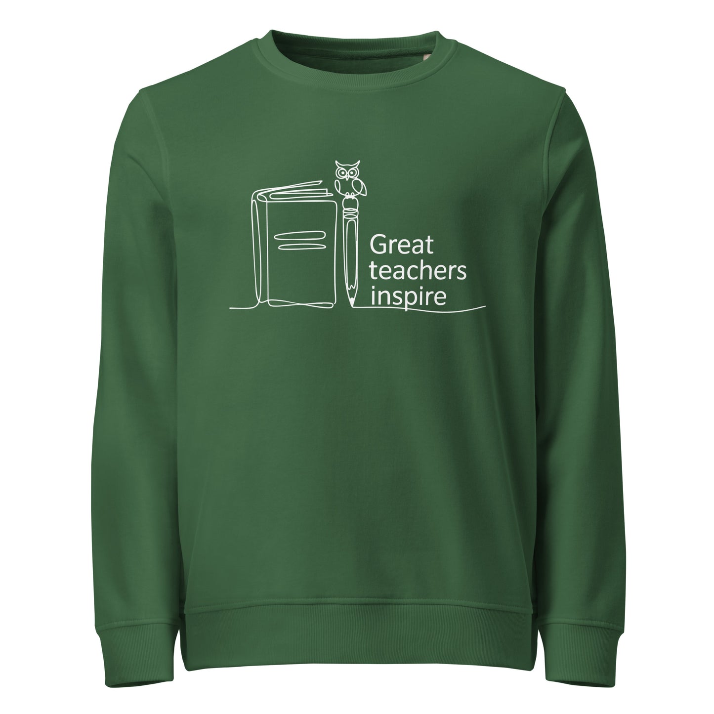 Unisex organic sweatshirt Bottle Green Dudeily