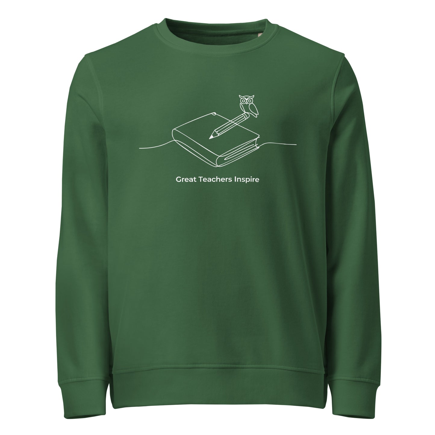 Unisex organic sweatshirt Bottle Green Dudeily