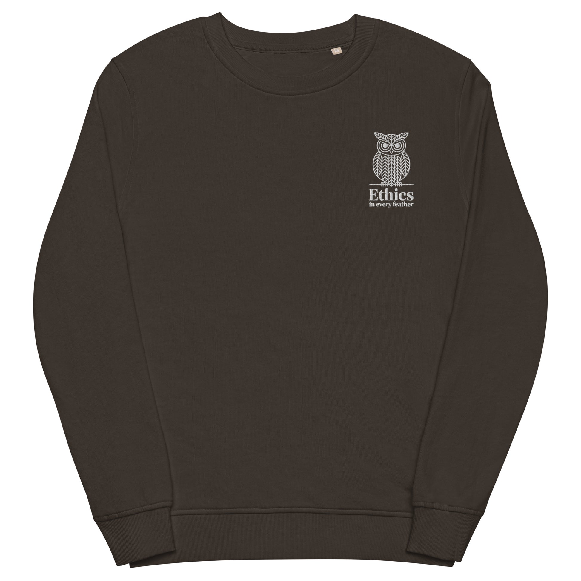 Owl Unisex Organic Sweatshirt – "Ethics in Every Feather" | Sustainable Fashion USA Dudeily