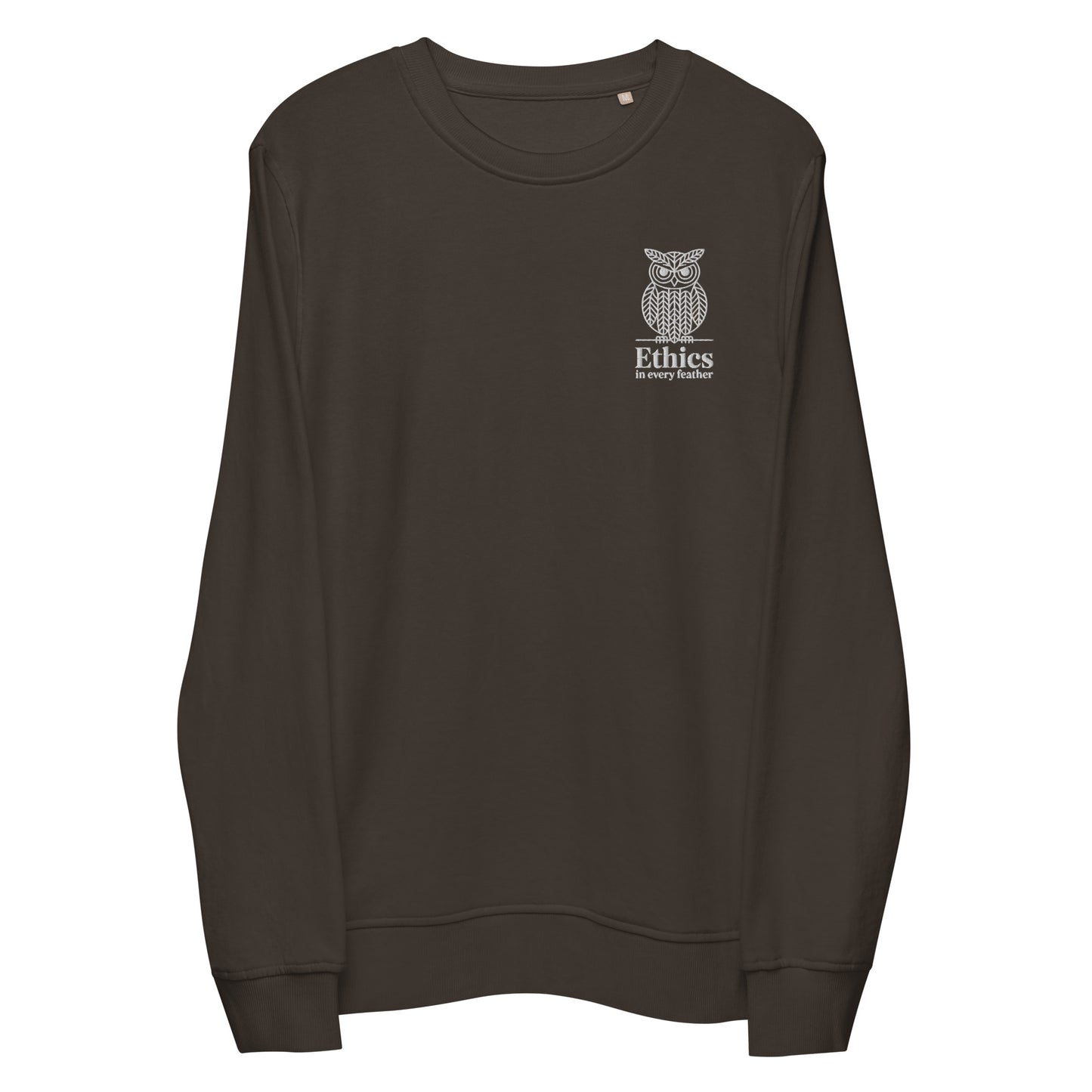 Owl Unisex Organic Sweatshirt – "Ethics in Every Feather" | Sustainable Fashion USA Dudeily