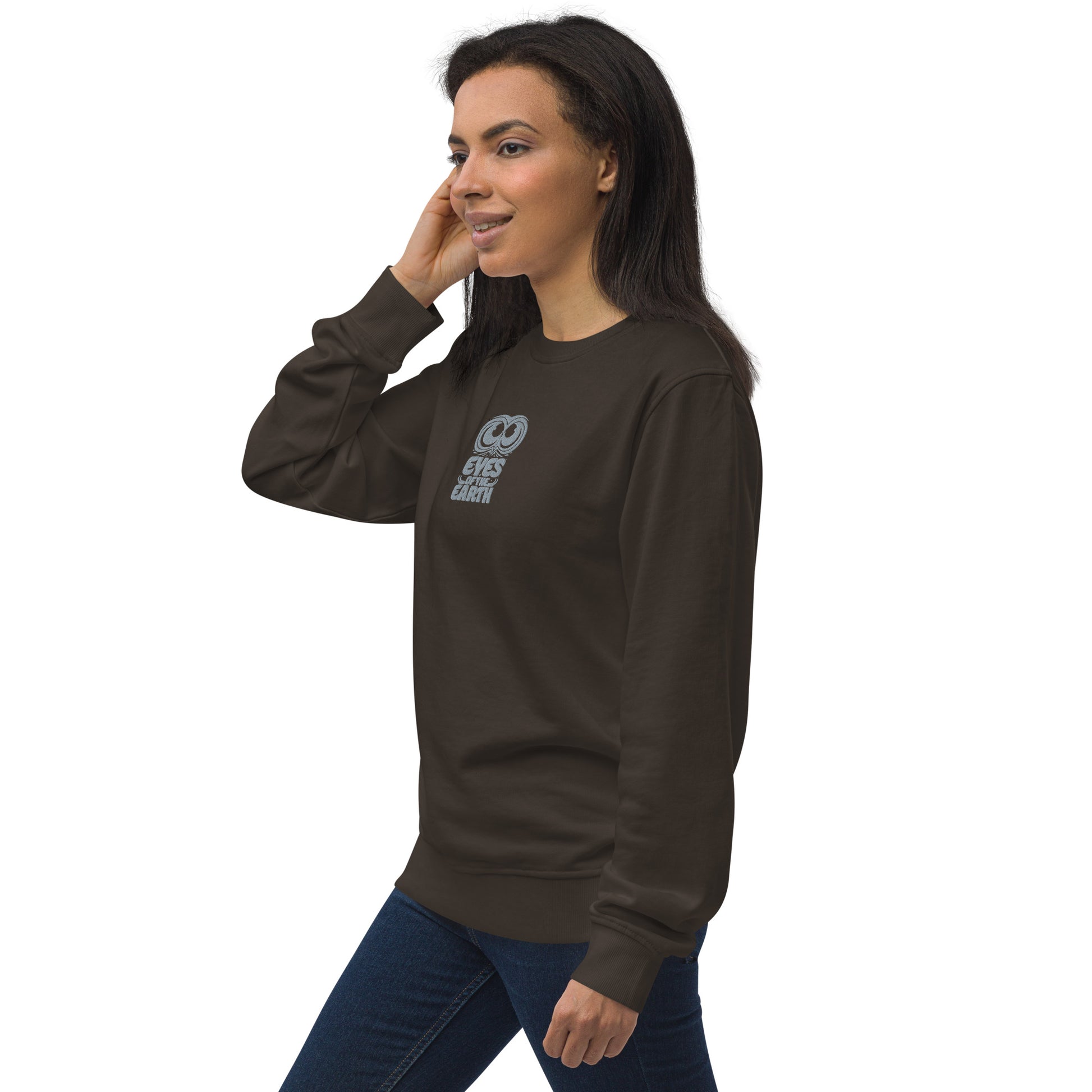 Owl Unisex Organic Sweatshirt: 'Eyes of the Earth' in Fall | Sustainable Fashion USA Dudeily