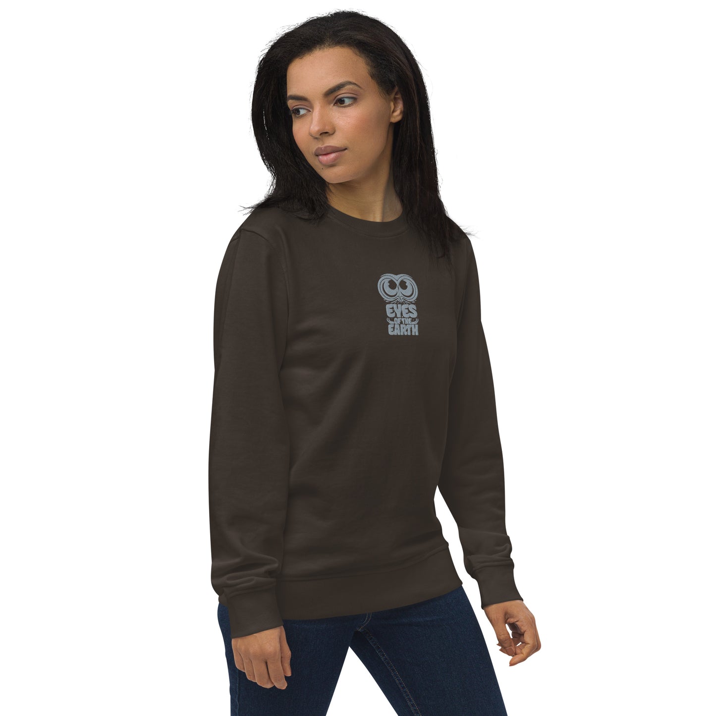 Owl Unisex Organic Sweatshirt: 'Eyes of the Earth' in Fall | Sustainable Fashion USA Dudeily