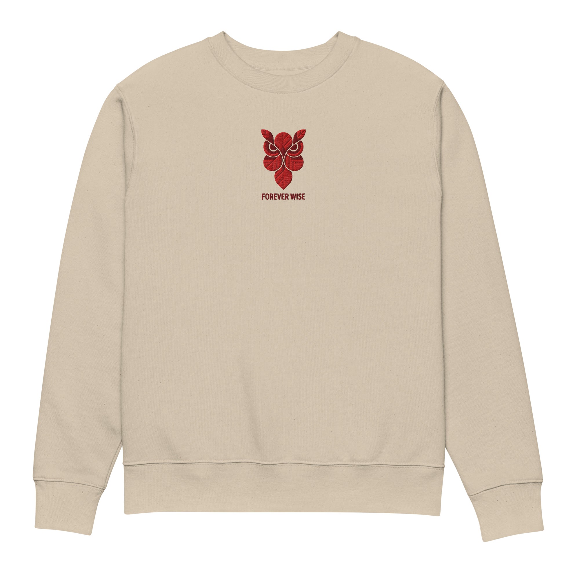 Owl Unisex Organic Sweatshirt: 'Forever Wise' in Fall | Sustainable Fashion USA Dudeily