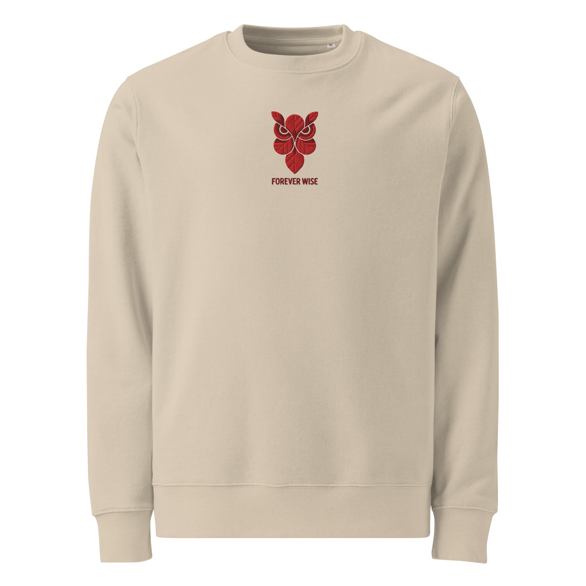 Owl Unisex Organic Sweatshirt: 'Forever Wise' in Fall | Sustainable Fashion USA Dudeily
