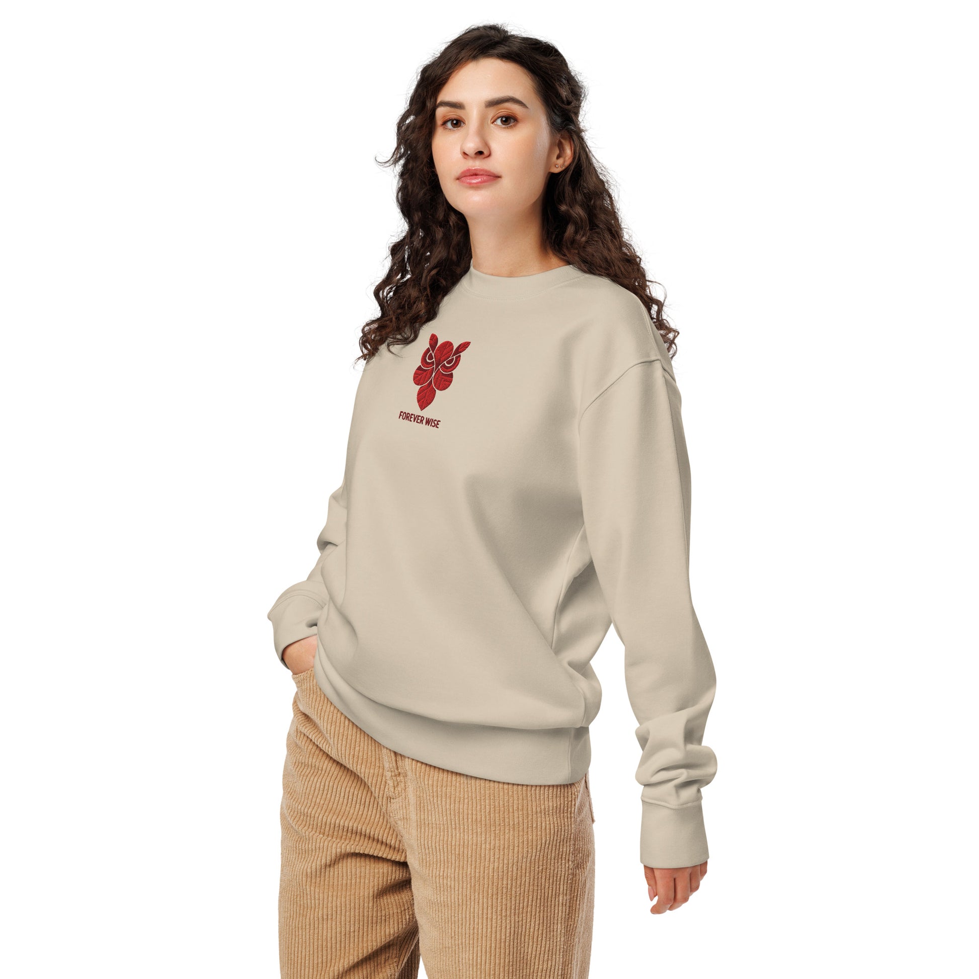Owl Unisex Organic Sweatshirt: 'Forever Wise' in Fall | Sustainable Fashion USA Dudeily