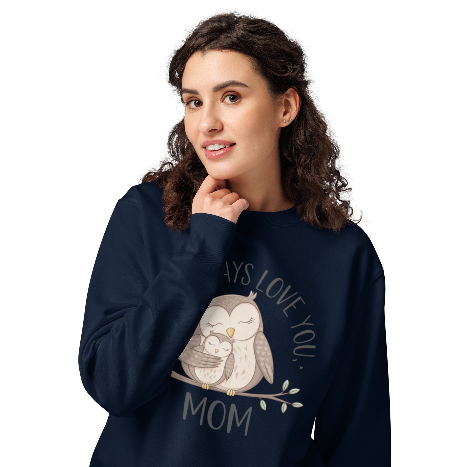 Unisex Organic Sweatshirt – Owl-Themed Eco-Friendly Pullover for Nature Lovers Dudeily