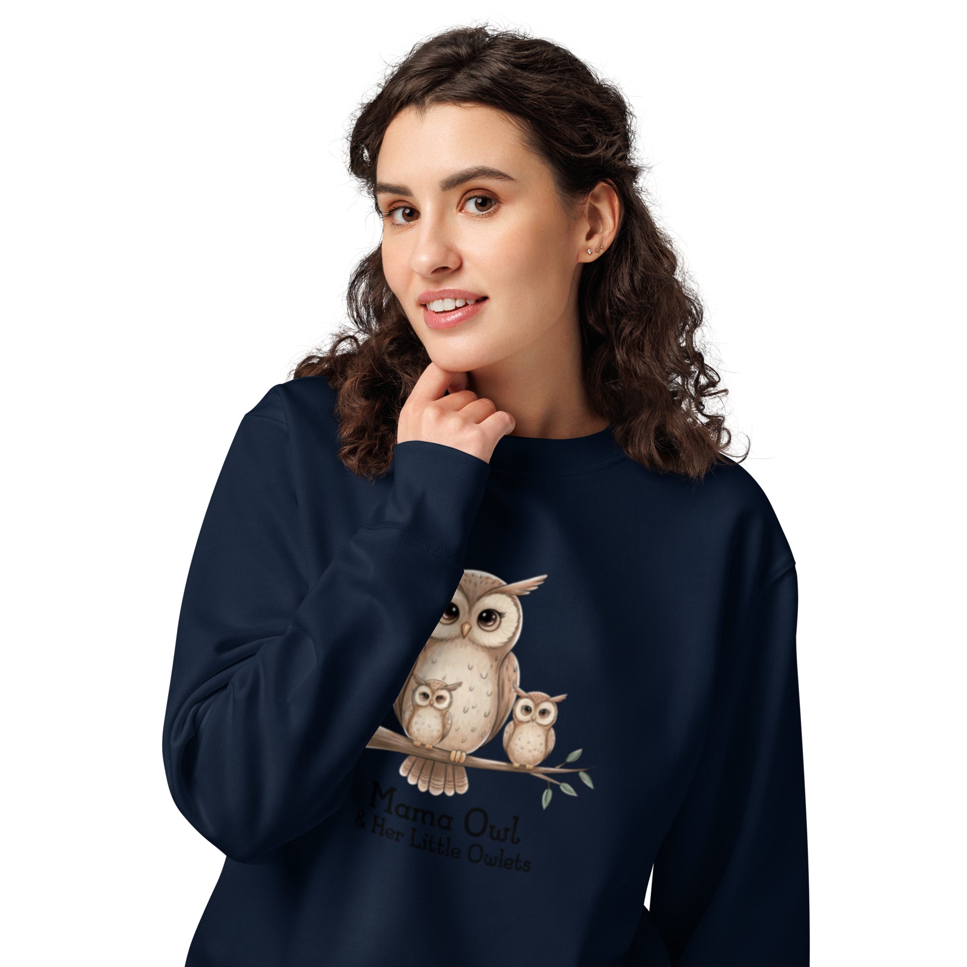 Unisex Organic Sweatshirt – Sustainable Owl-Themed Pullover for Eco-Conscious Comfort Dudeily