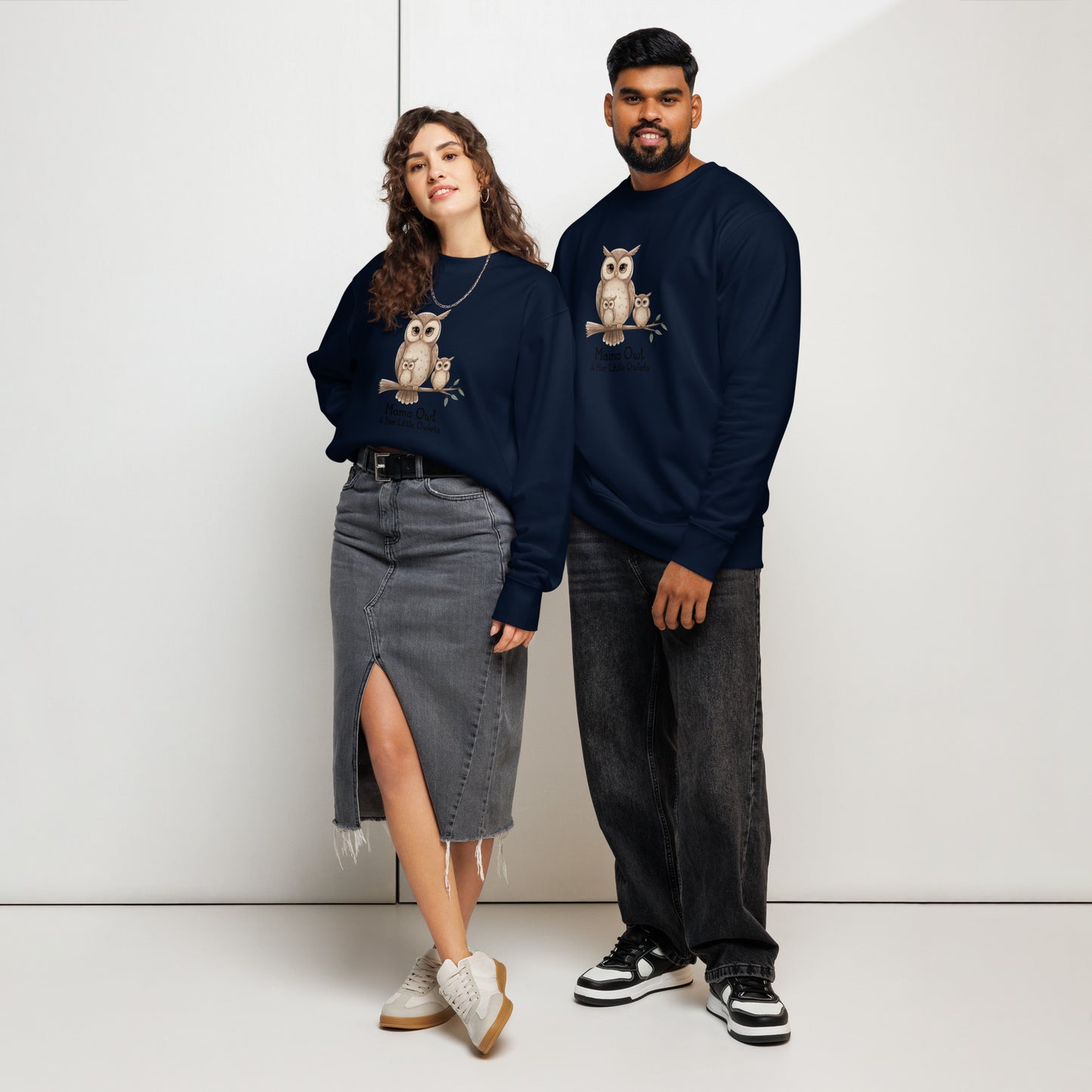 Unisex Organic Sweatshirt – Sustainable Owl-Themed Pullover for Eco-Conscious Comfort Dudeily