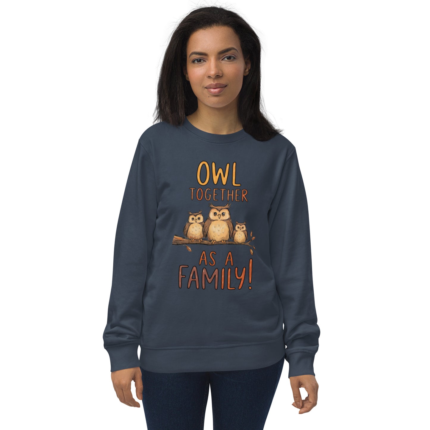 OwlNest Unisex Organic Sweatshirt – Timeless Comfort, Thoughtfully Made French Navy Dudeily
