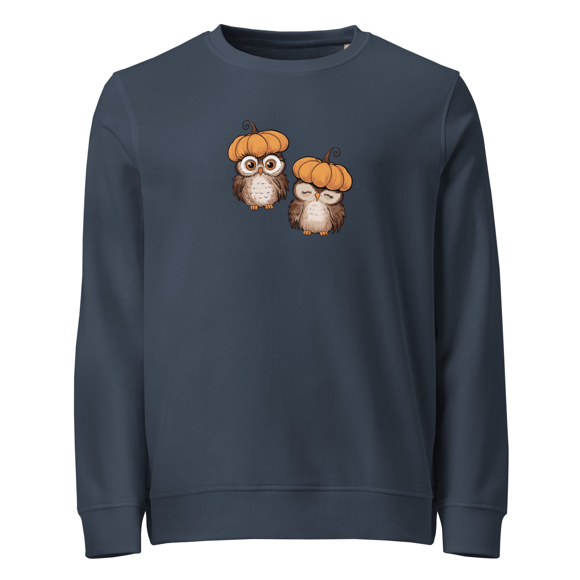 Unisex Organic Sweatshirt: Halloween Owl Eco-Friendly Style USA Dudeily