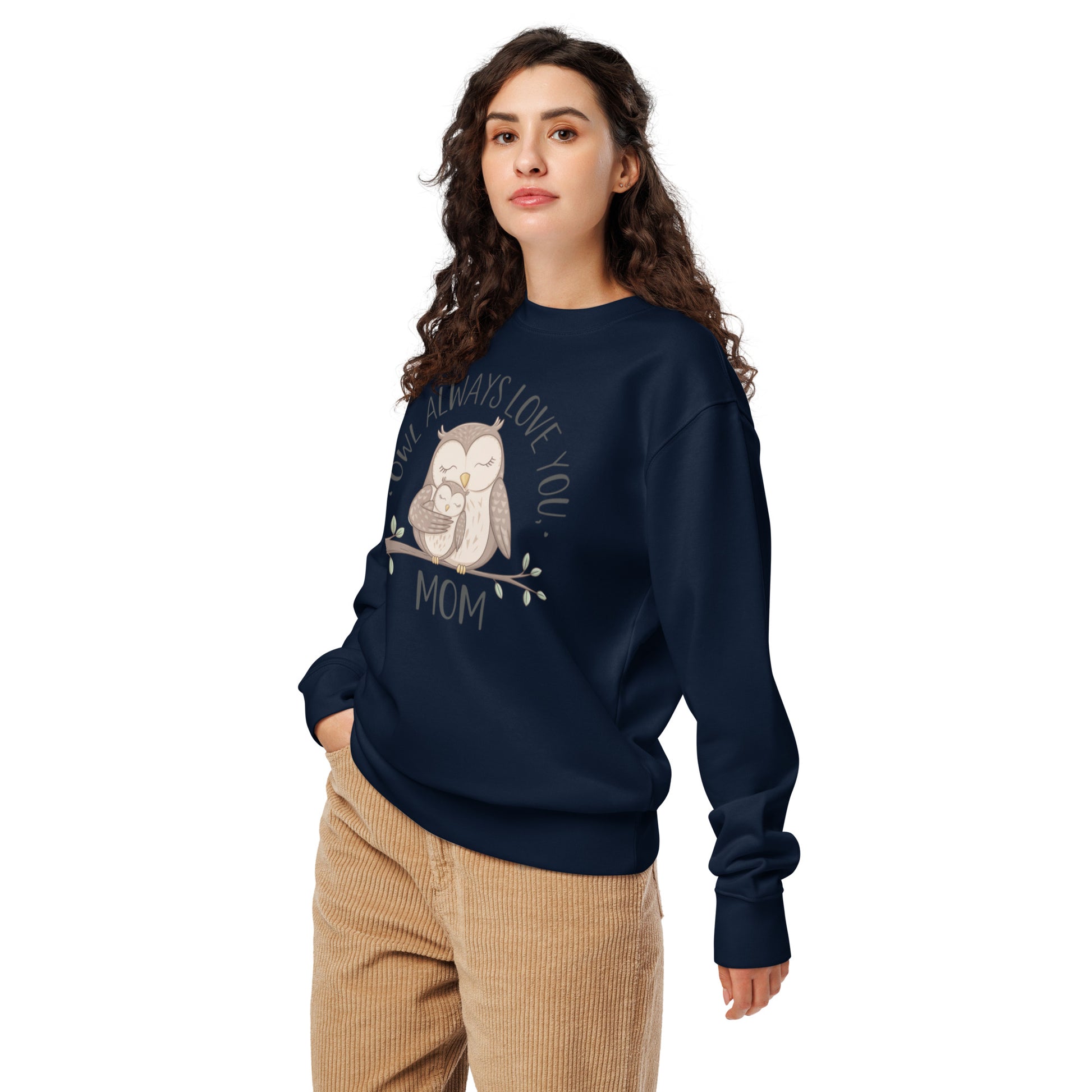 Unisex Organic Sweatshirt – Owl-Themed Eco-Friendly Pullover for Nature Lovers Dudeily