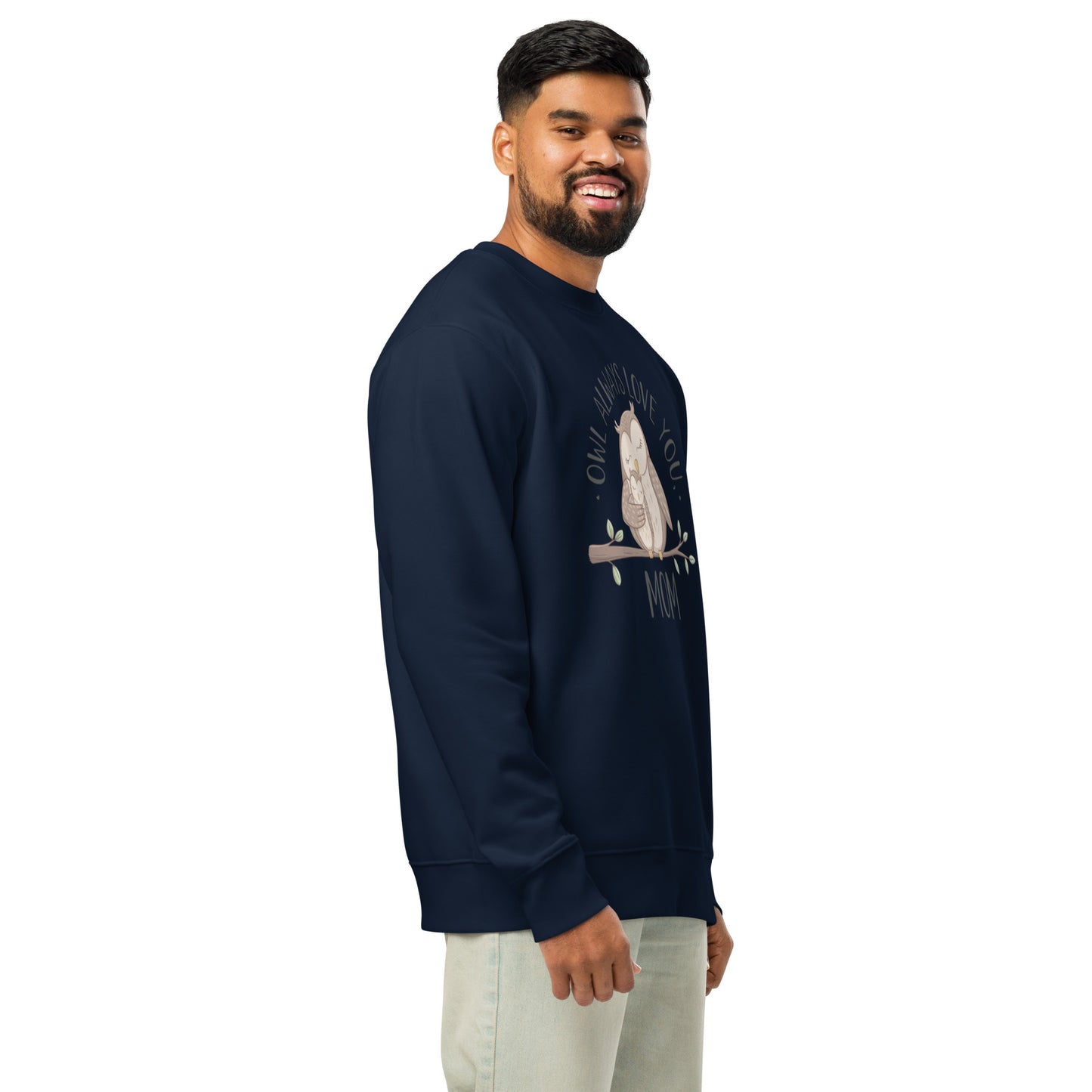 Unisex Organic Sweatshirt – Owl-Themed Eco-Friendly Pullover for Nature Lovers Dudeily
