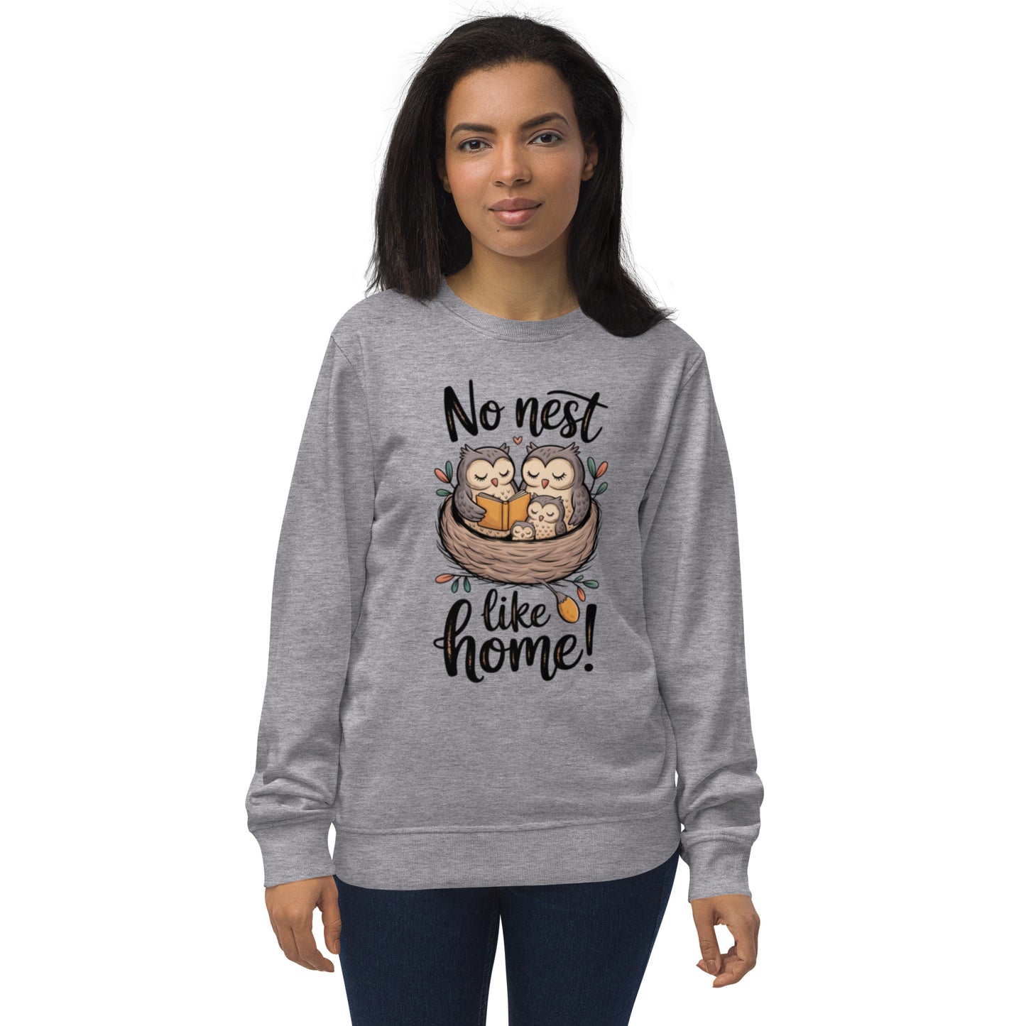 Unisex organic sweatshirt Grey Melange Dudeily