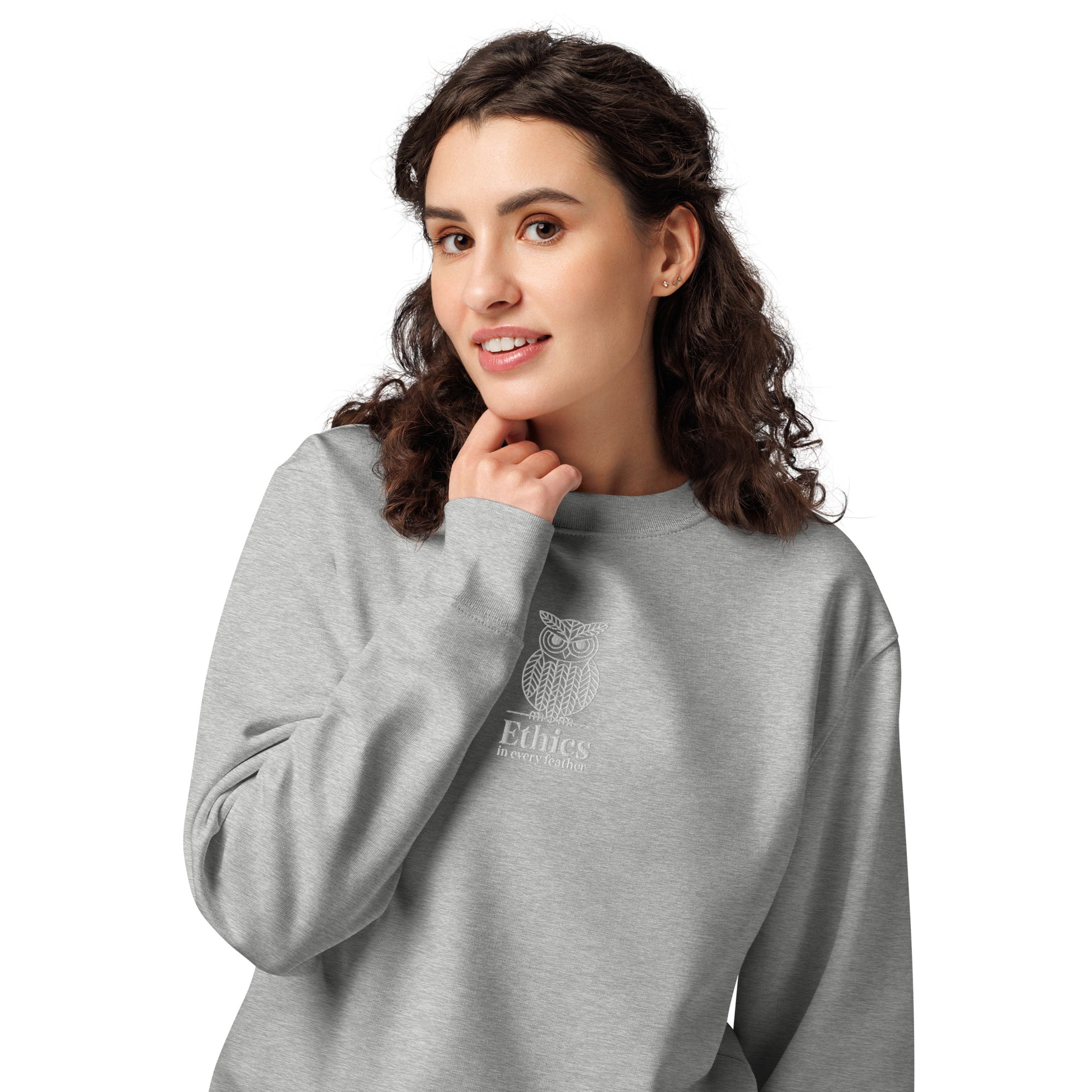 Owl Unisex Organic Sweatshirt – "Ethics in Every Feather" | Sustainable Fashion USA Dudeily