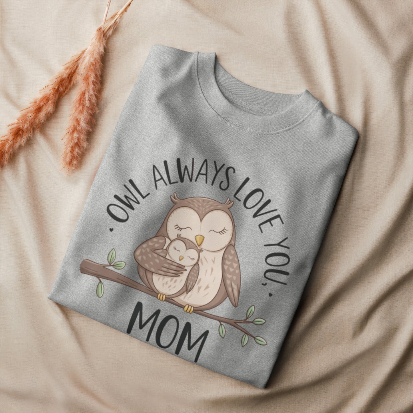 Unisex Organic Sweatshirt – Owl-Themed Eco-Friendly Pullover for Nature Lovers Dudeily