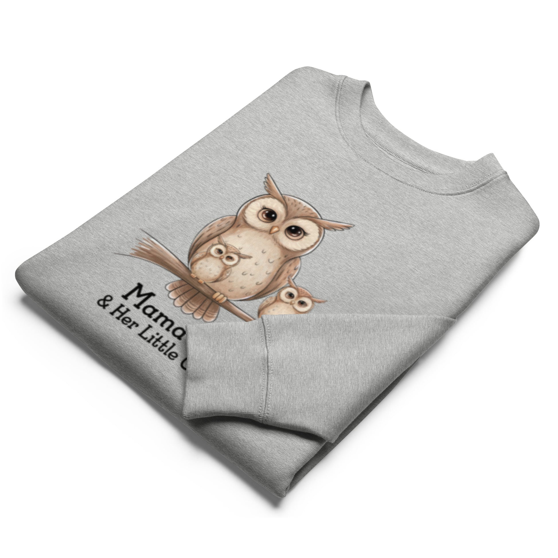 Unisex Organic Sweatshirt – Sustainable Owl-Themed Pullover for Eco-Conscious Comfort Dudeily