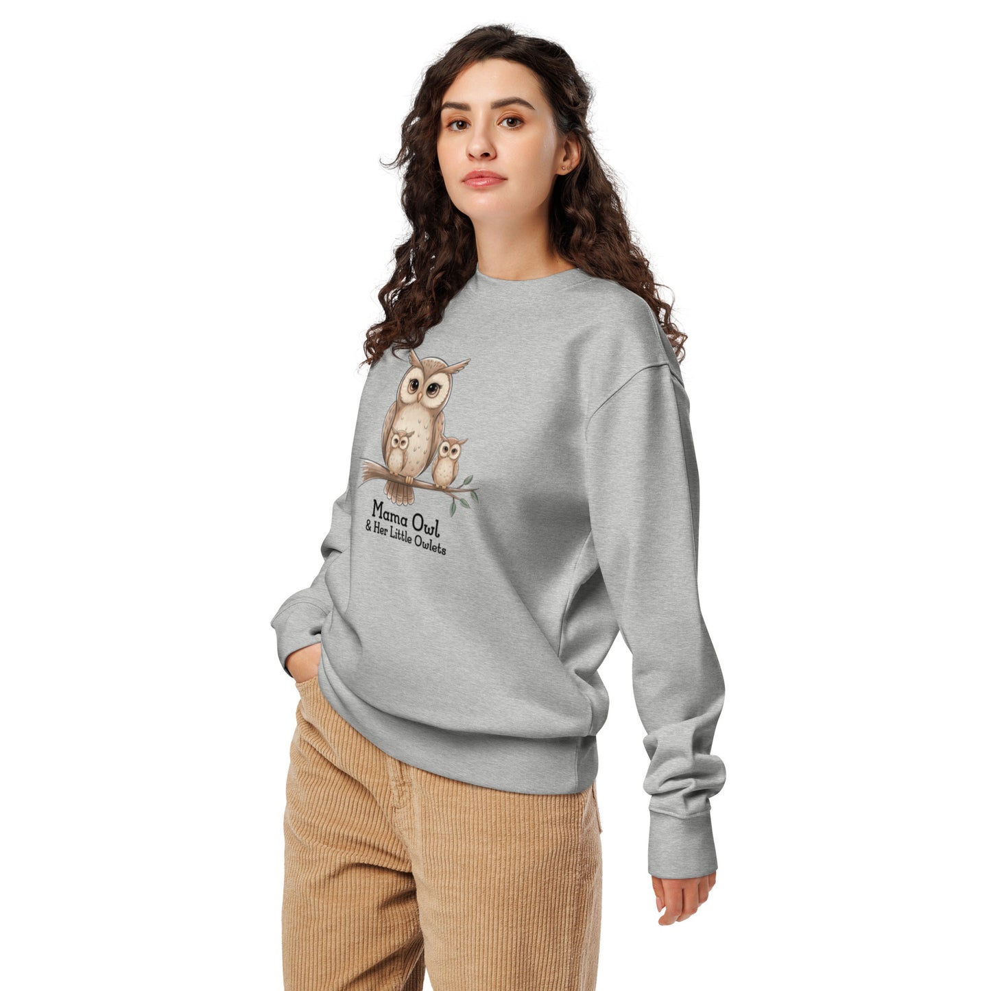 Unisex Organic Sweatshirt – Sustainable Owl-Themed Pullover for Eco-Conscious Comfort Dudeily