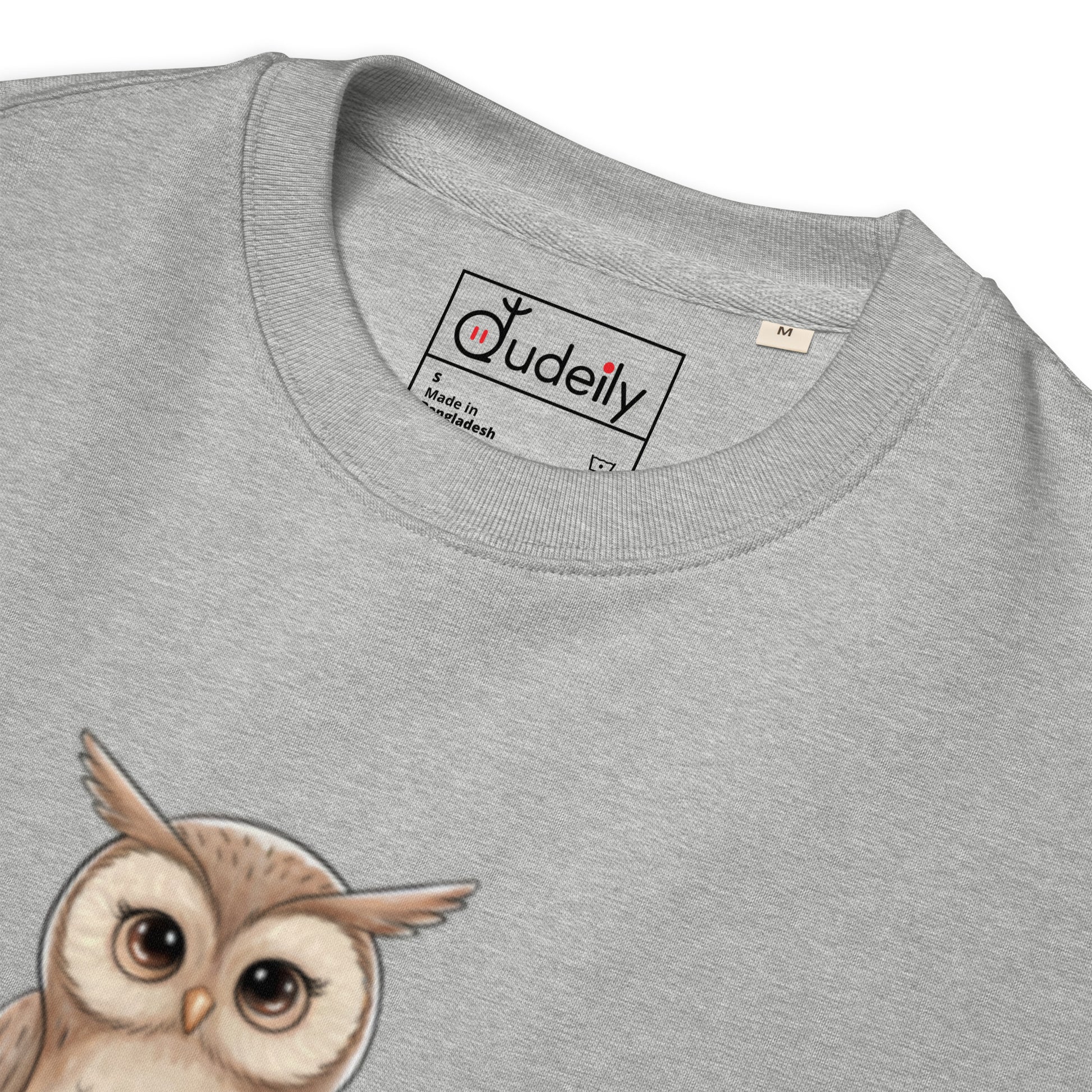 Unisex Organic Sweatshirt – Sustainable Owl-Themed Pullover for Eco-Conscious Comfort Dudeily