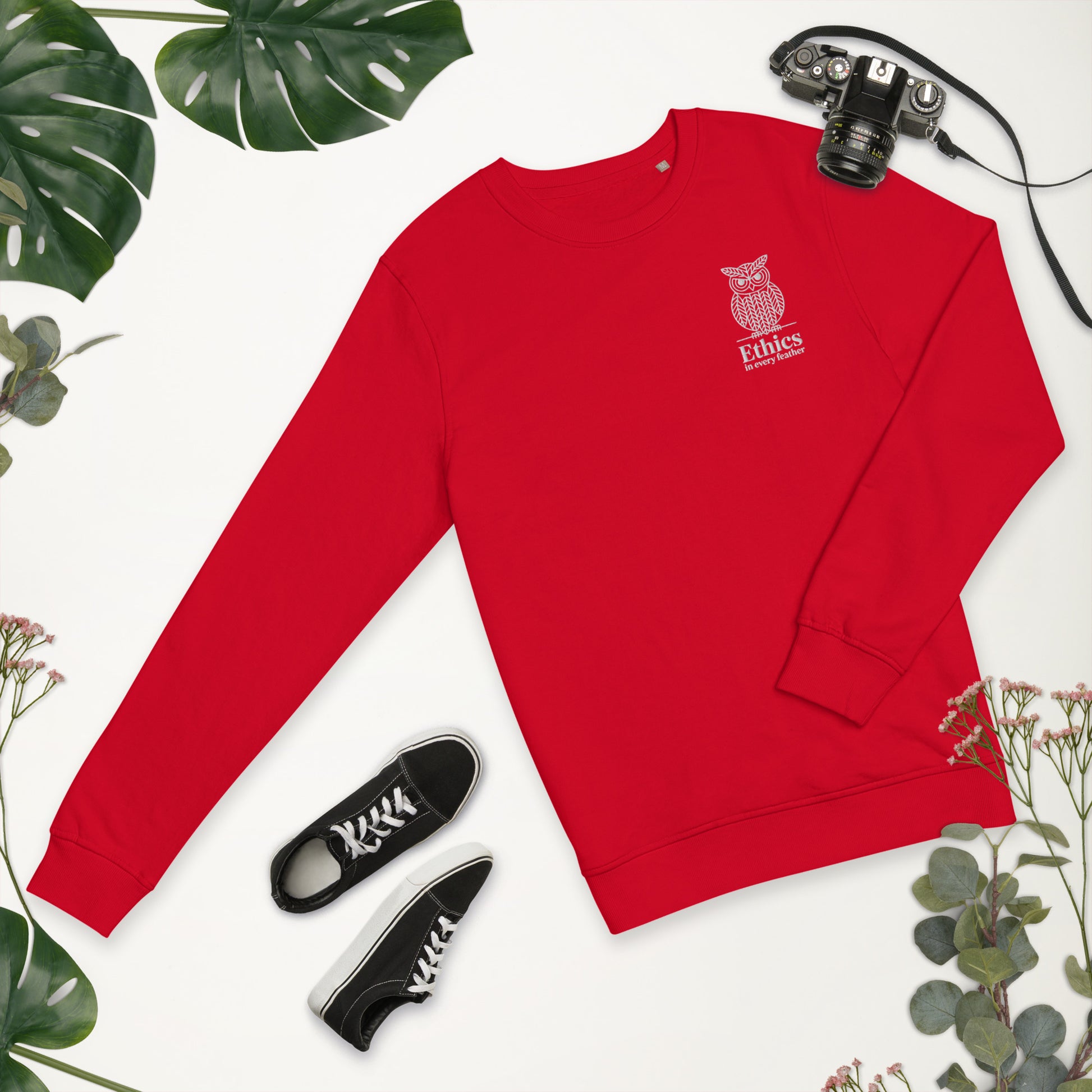 Owl Unisex Organic Sweatshirt – "Ethics in Every Feather" | Sustainable Fashion USA Dudeily
