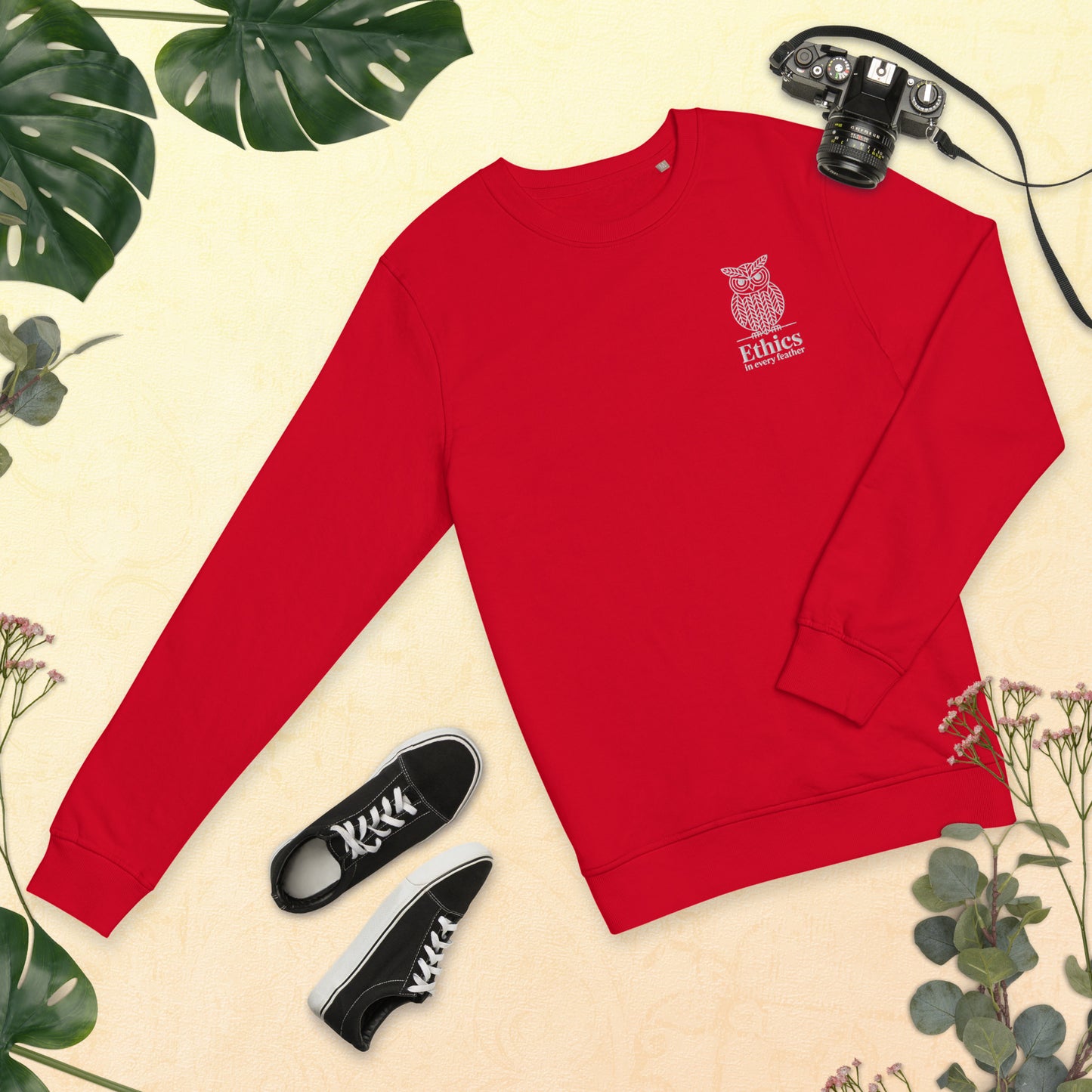 Owl Unisex Organic Sweatshirt – "Ethics in Every Feather" | Sustainable Fashion USA Dudeily