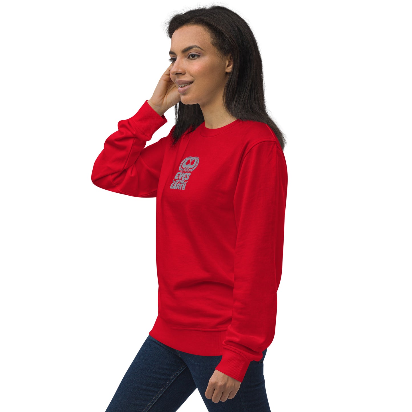 Owl Unisex Organic Sweatshirt: 'Eyes of the Earth' in Fall | Sustainable Fashion USA Dudeily