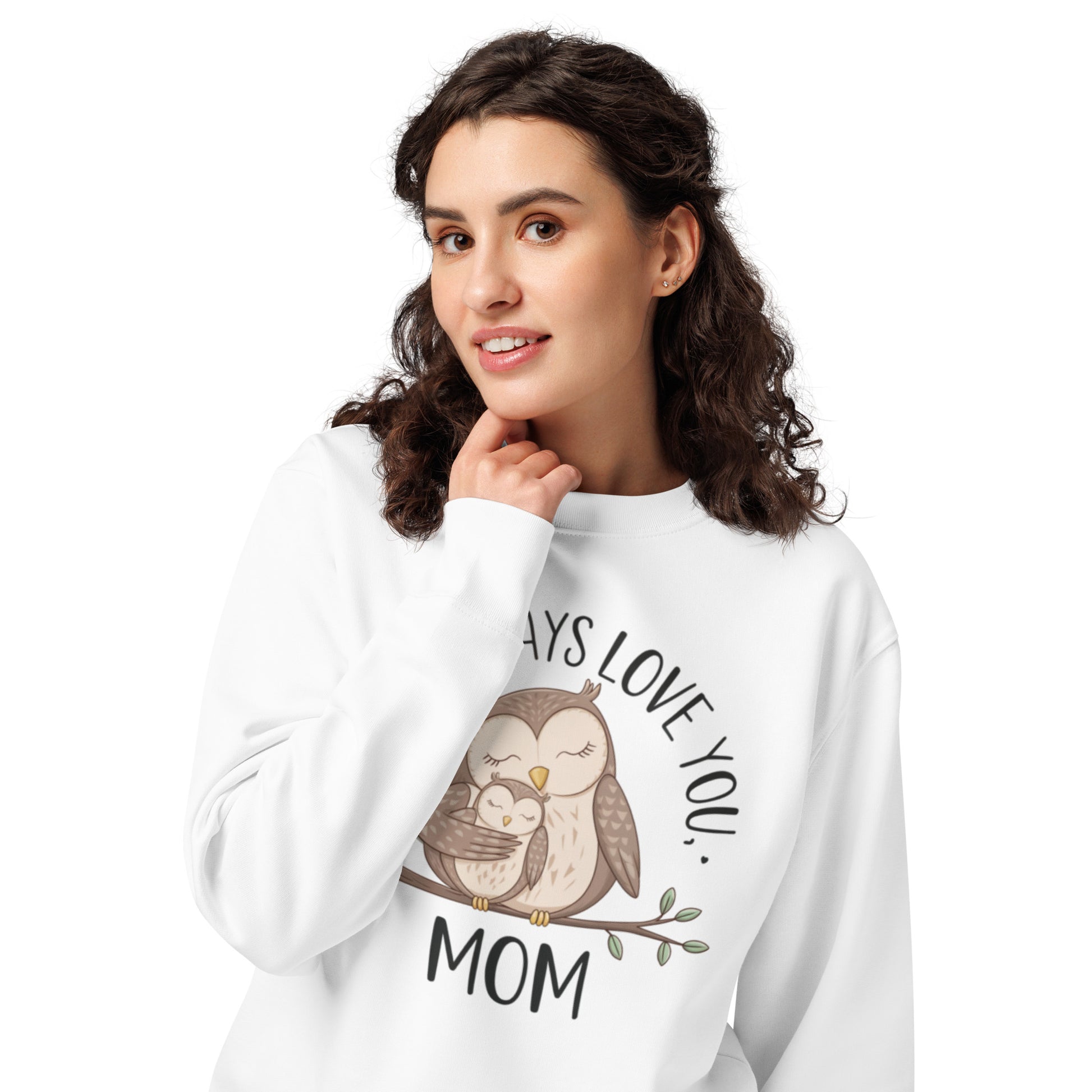 Unisex Organic Sweatshirt – Owl-Themed Eco-Friendly Pullover for Nature Lovers Dudeily