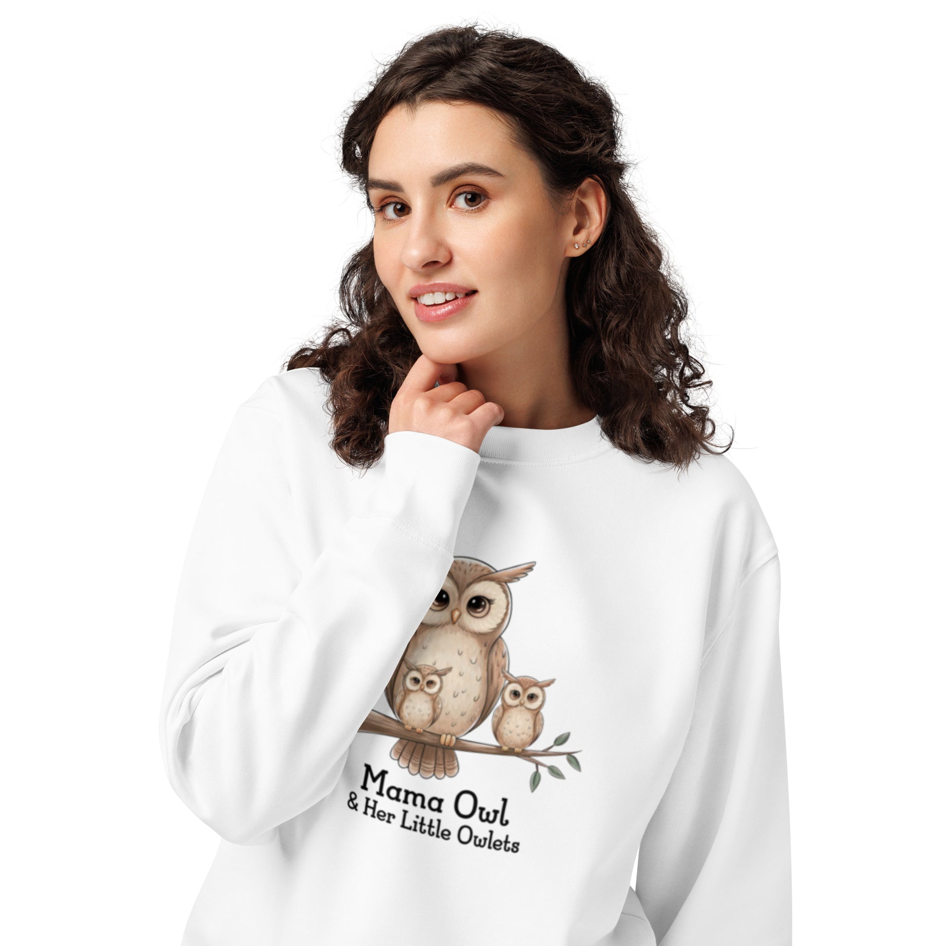 Unisex Organic Sweatshirt – Sustainable Owl-Themed Pullover for Eco-Conscious Comfort Dudeily