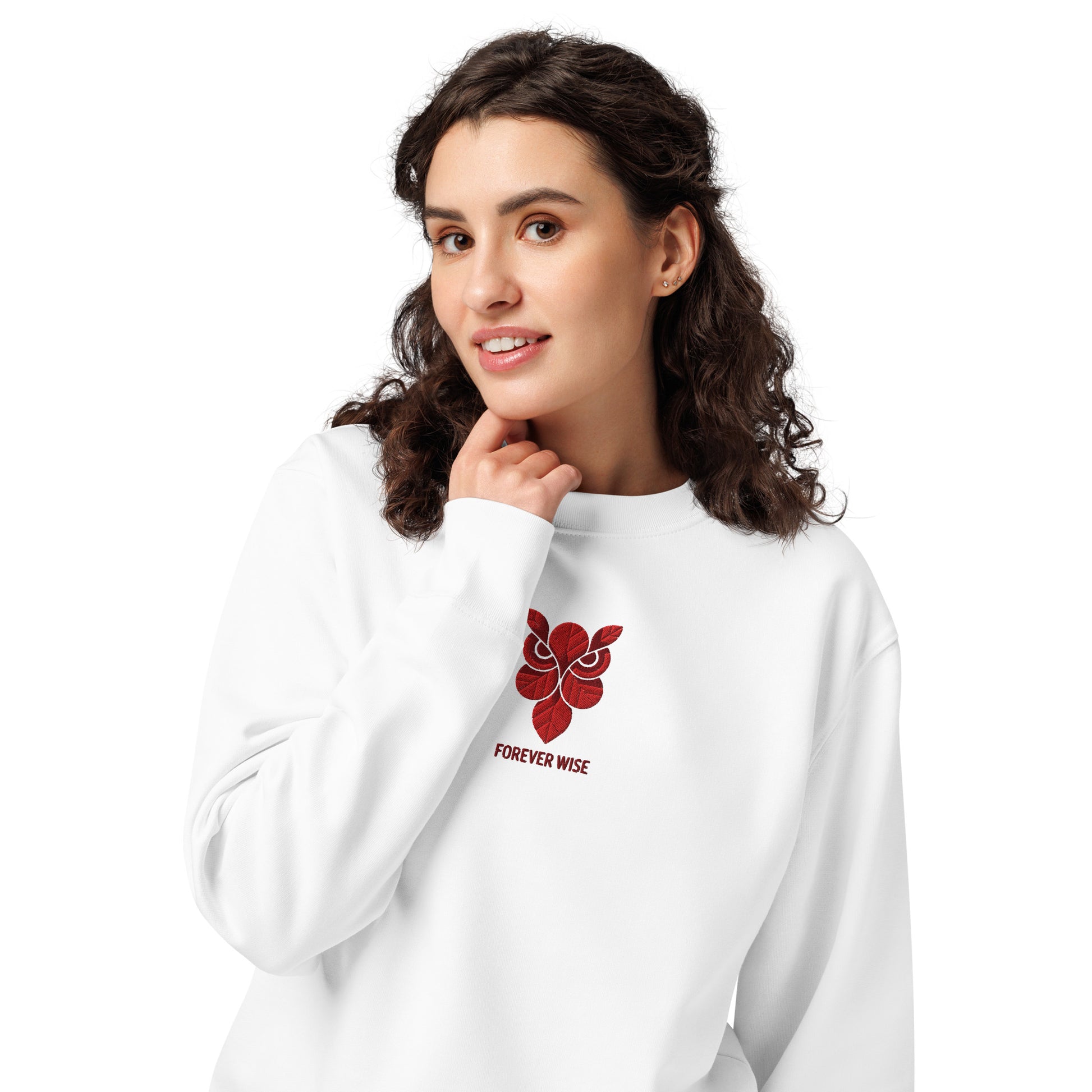 Owl Unisex Organic Sweatshirt: 'Forever Wise' in Fall | Sustainable Fashion USA Dudeily
