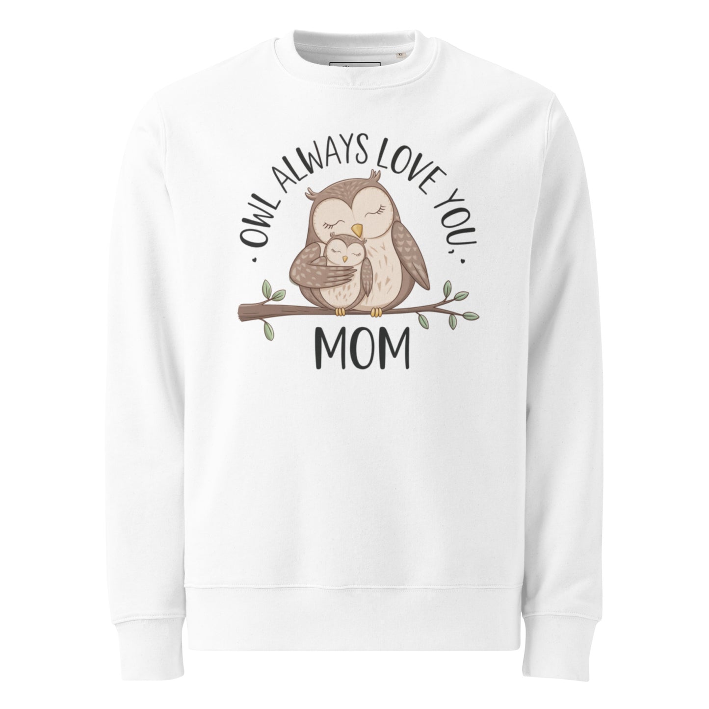 Unisex Organic Sweatshirt – Owl-Themed Eco-Friendly Pullover for Nature Lovers Dudeily