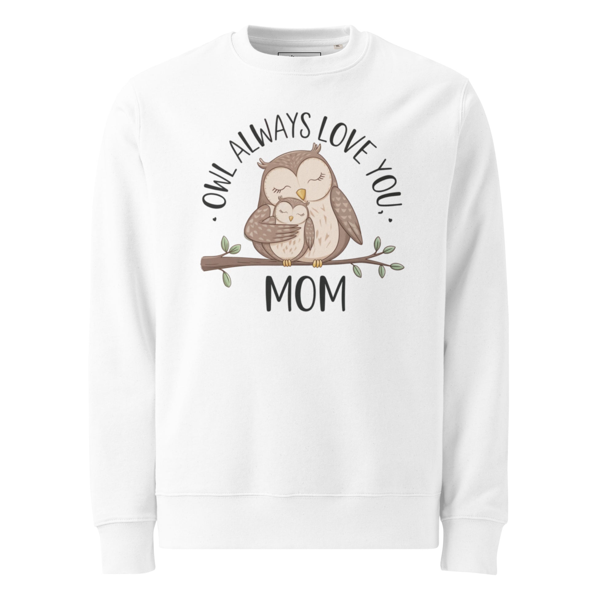 Unisex Organic Sweatshirt – Owl-Themed Eco-Friendly Pullover for Nature Lovers Dudeily