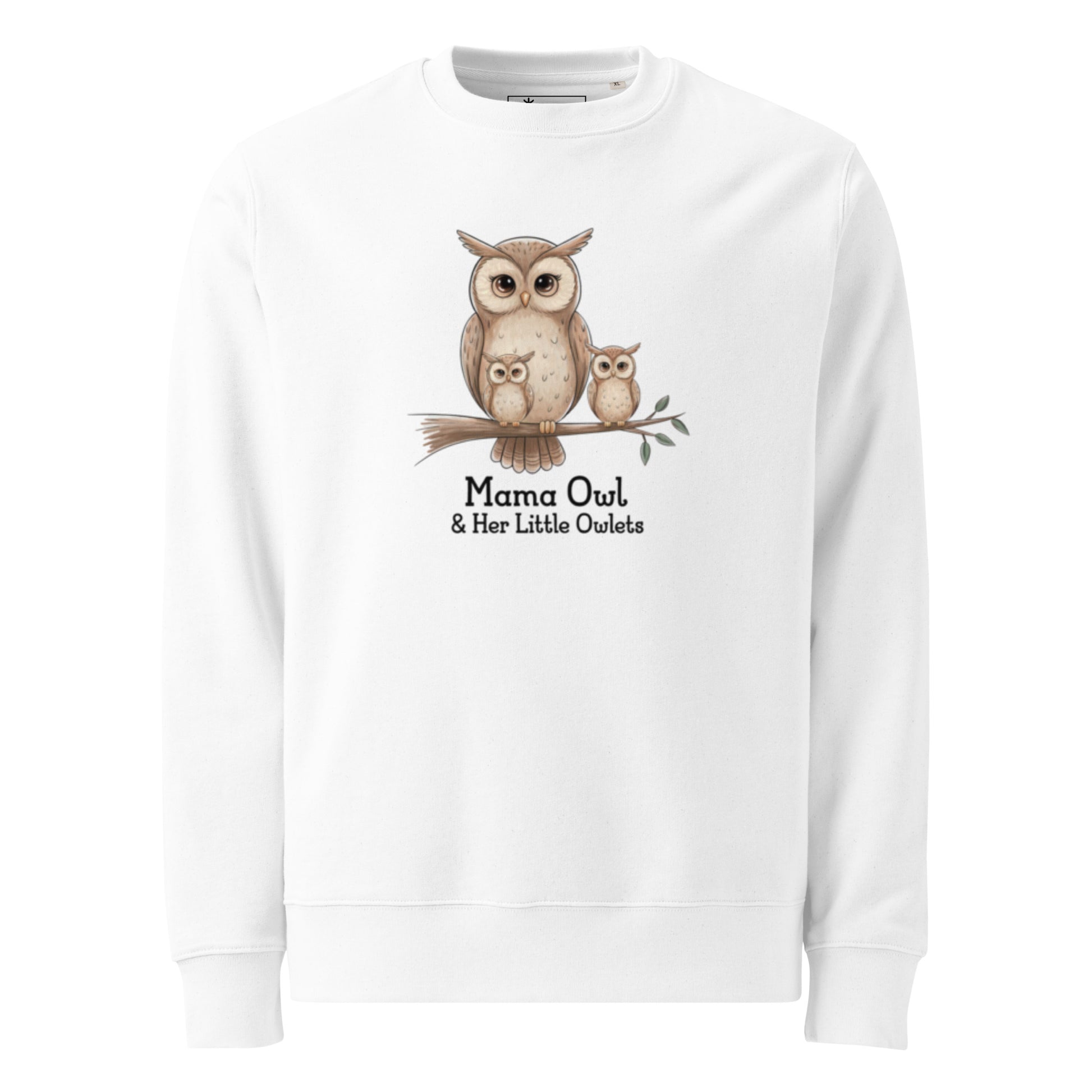 Unisex Organic Sweatshirt – Sustainable Owl-Themed Pullover for Eco-Conscious Comfort Dudeily