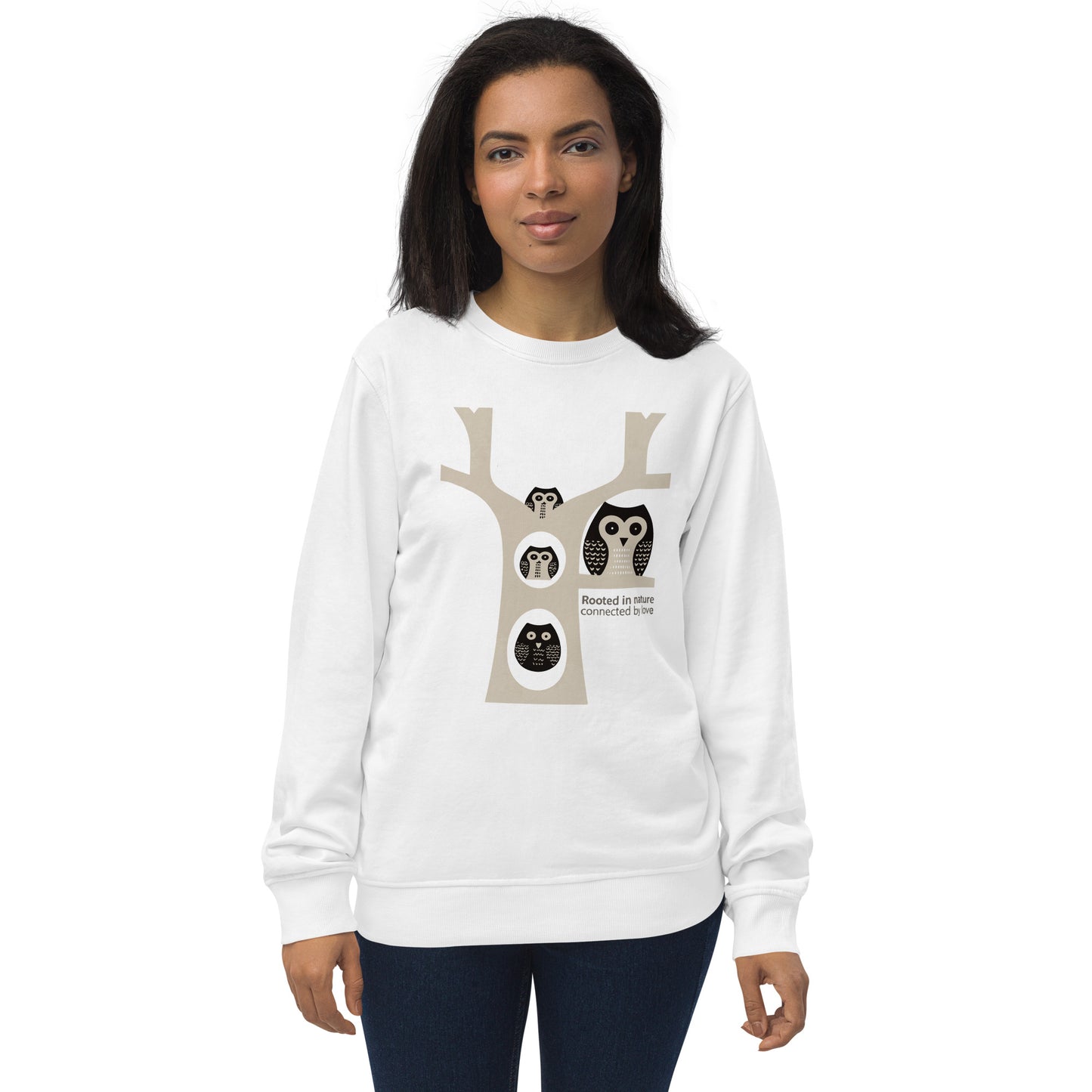 Unisex Organic Sweatshirt by OwlSpirit – Celebrate Family Day with Sustainable Fashion White Dudeily