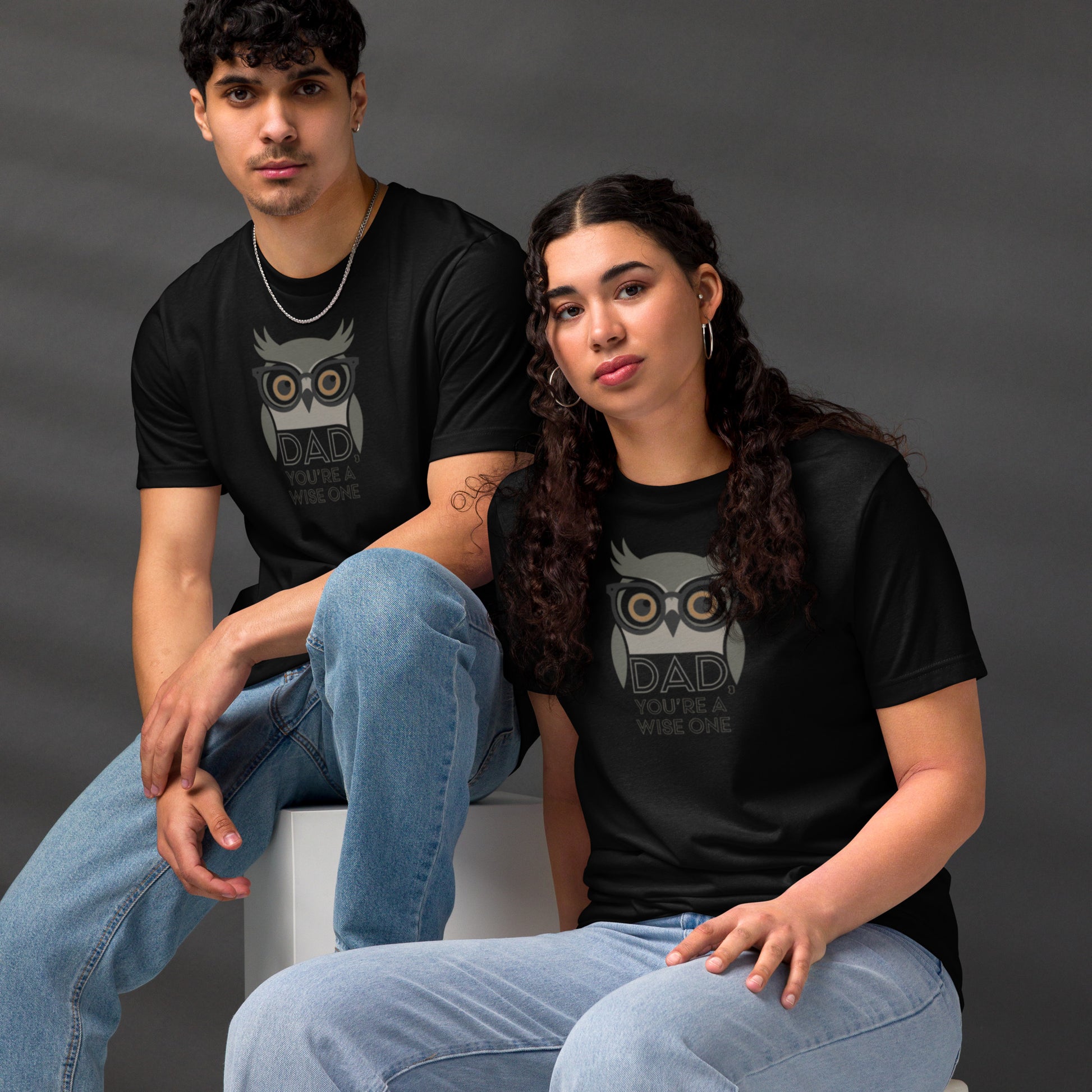 Unisex Staple Eco T-Shirt – Owl-Themed Sustainable Fashion for Father's Day Gifts by Dudeily Dudeily