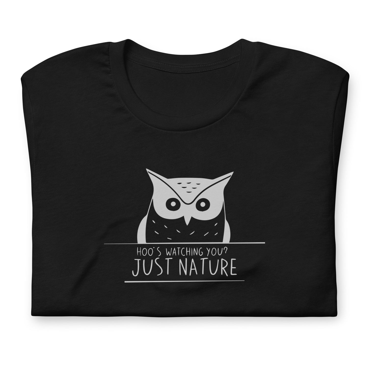 Staple Eco T-Shirt: 'Hoo’s Watching You? Just Nature' in Fall | Ethical Owl Clothing USA Dudeily