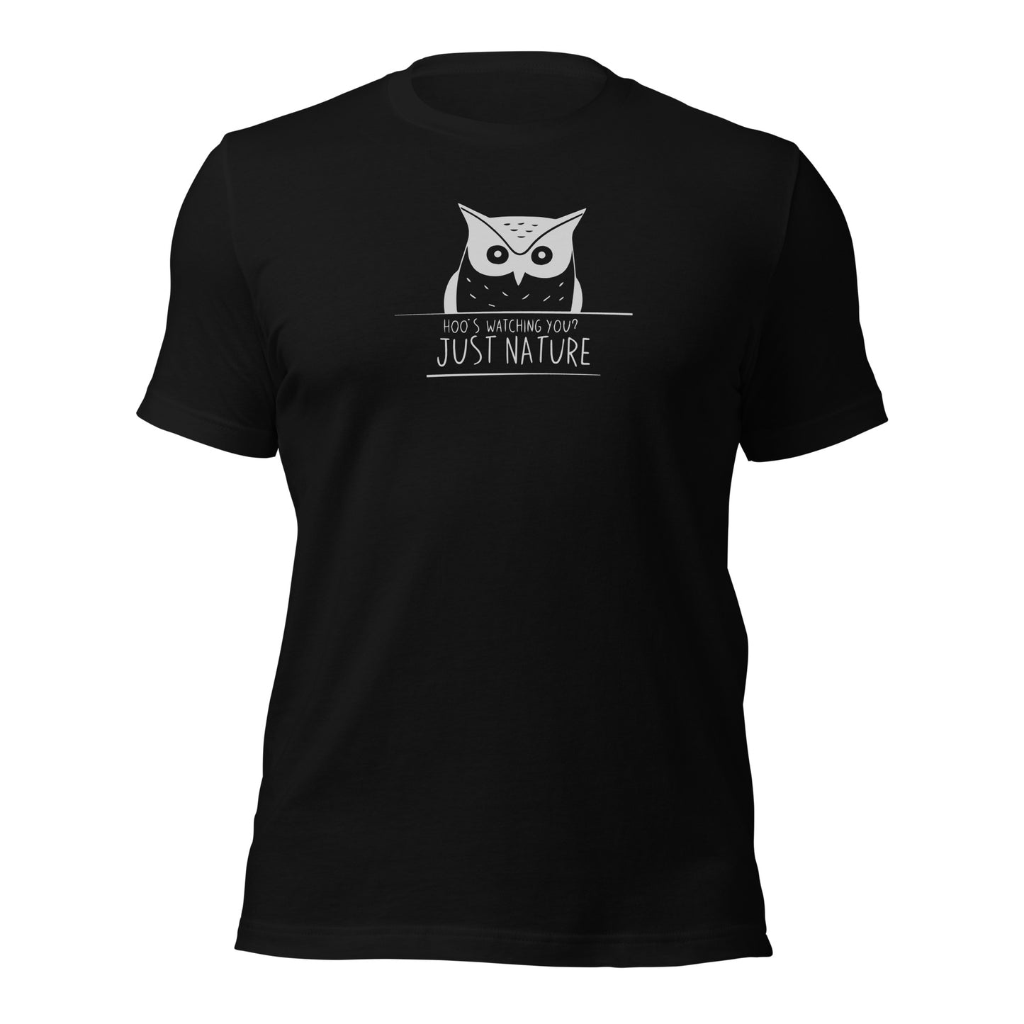 Staple Eco T-Shirt: 'Hoo’s Watching You? Just Nature' in Fall | Ethical Owl Clothing USA Dudeily
